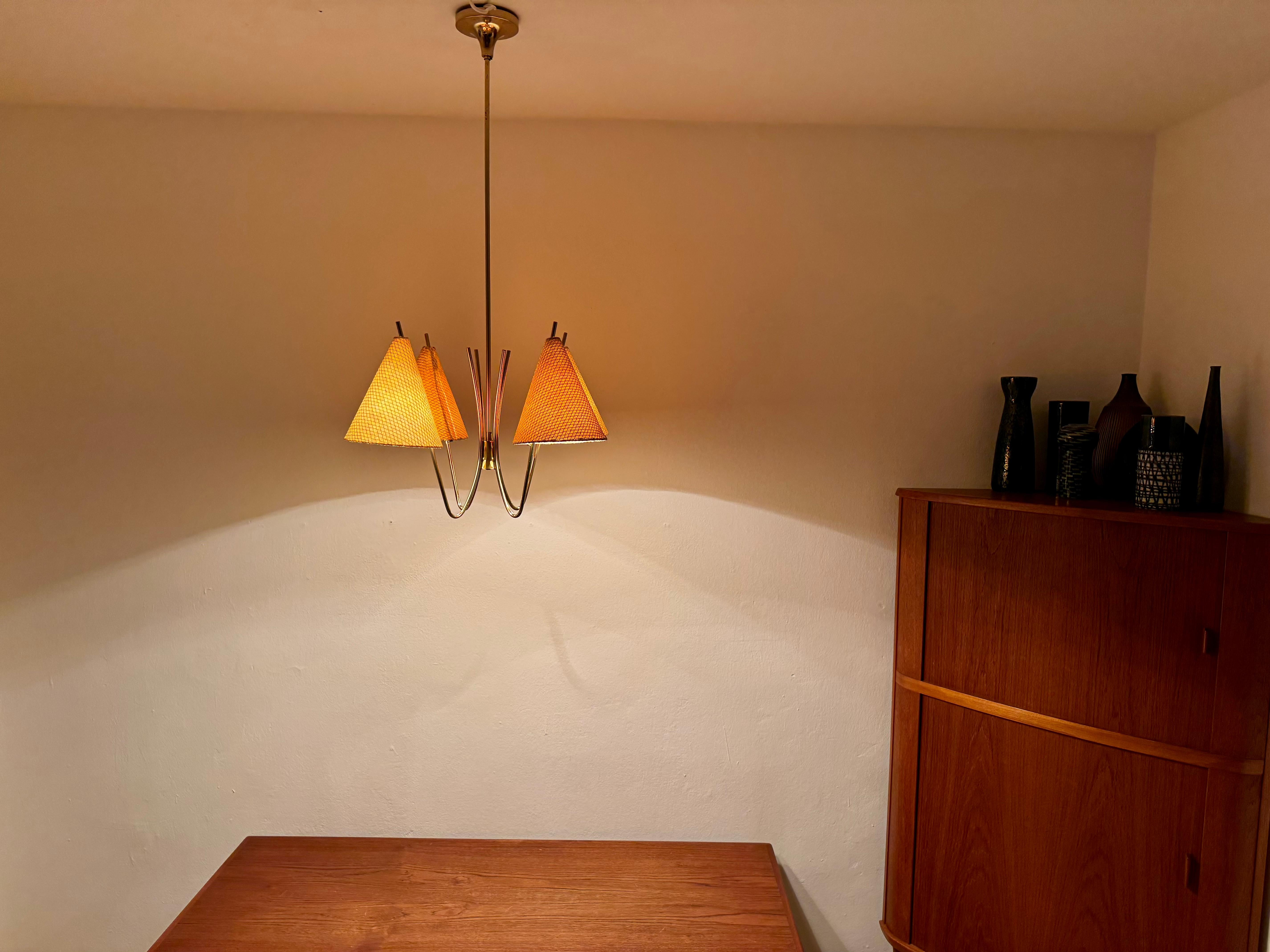 Lampadario in ottone di Rupert Nikoll in vendita 2