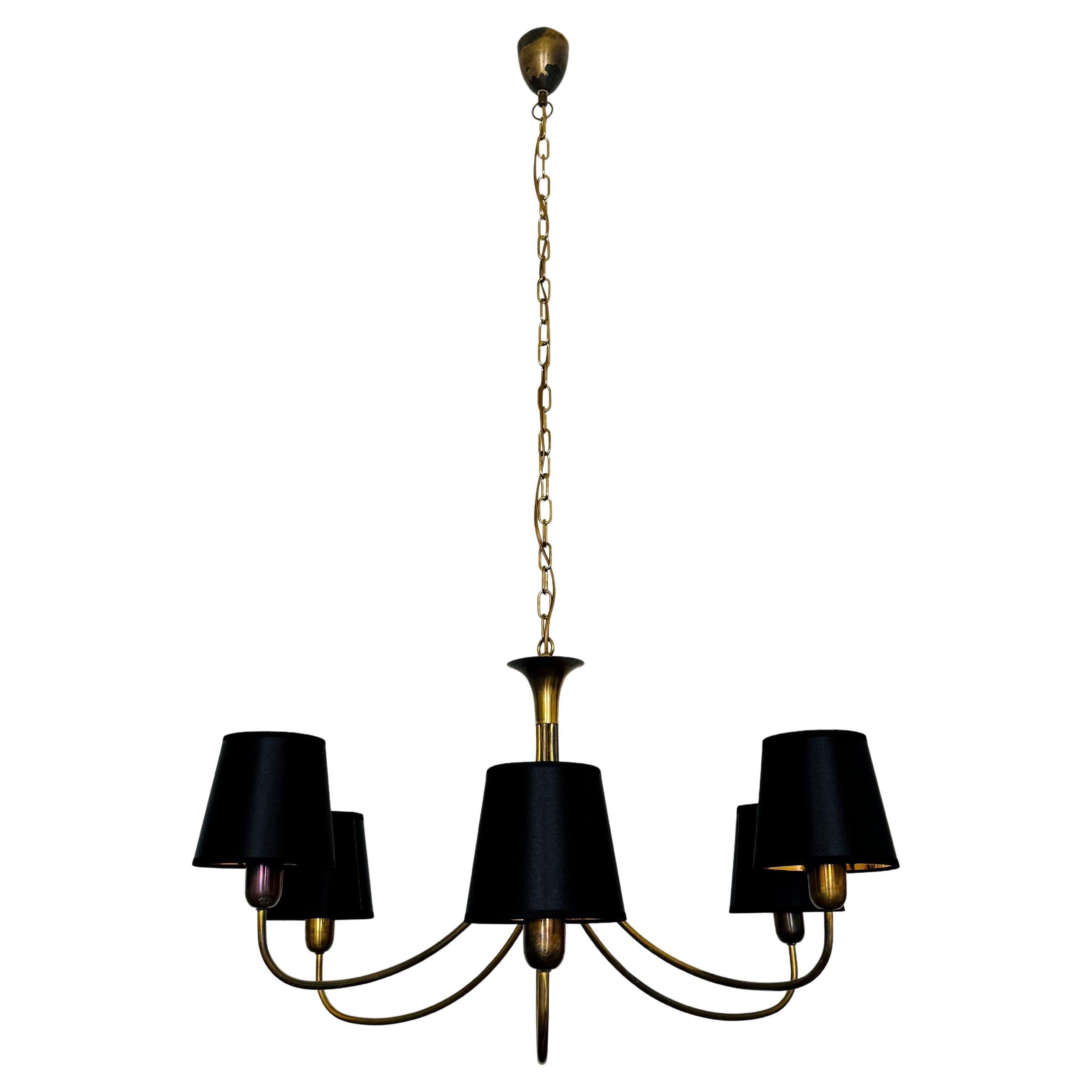 Brass Chandelier by Rupert Nikoll