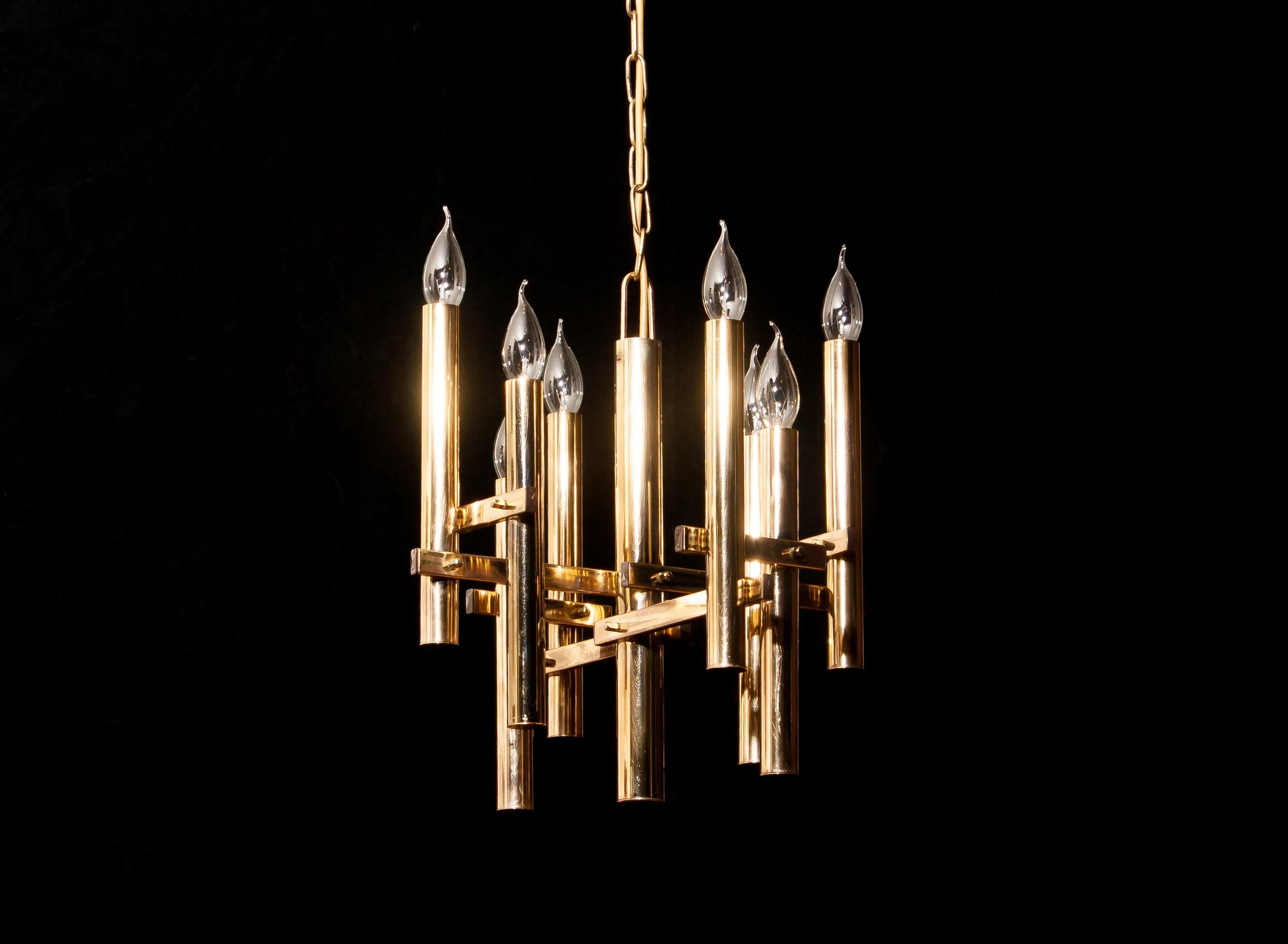 Brass Chandelier by Sciolari, 1960s 1