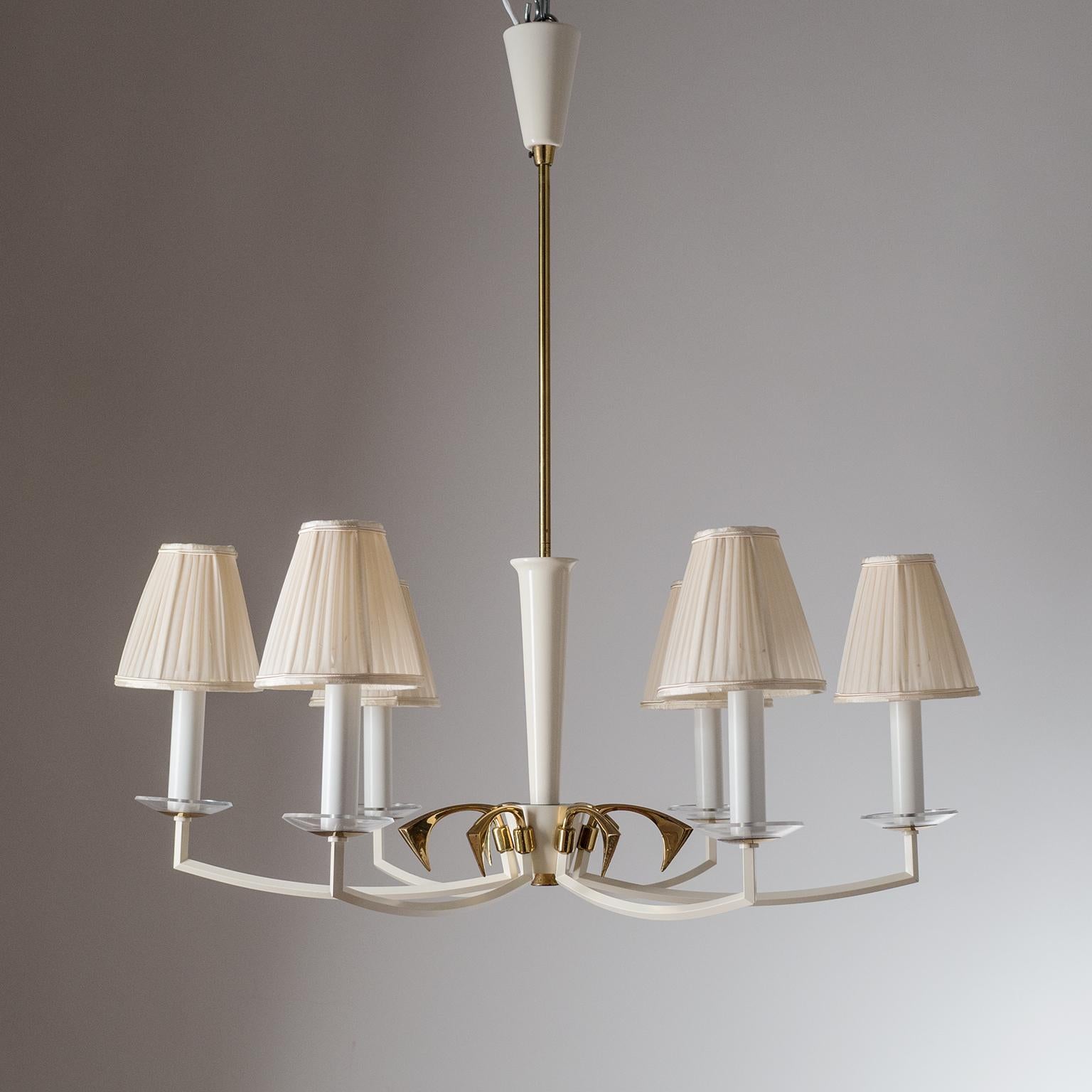 Brass Chandelier by Vereinigte Werkstätten, 1960s 3