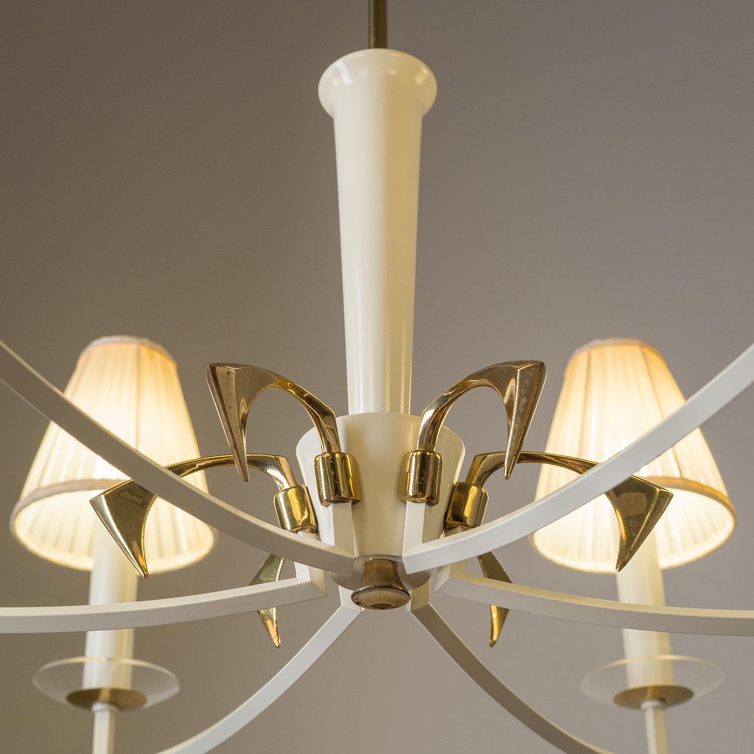 Brass Chandelier by Vereinigte Werkstätten, 1960s 6