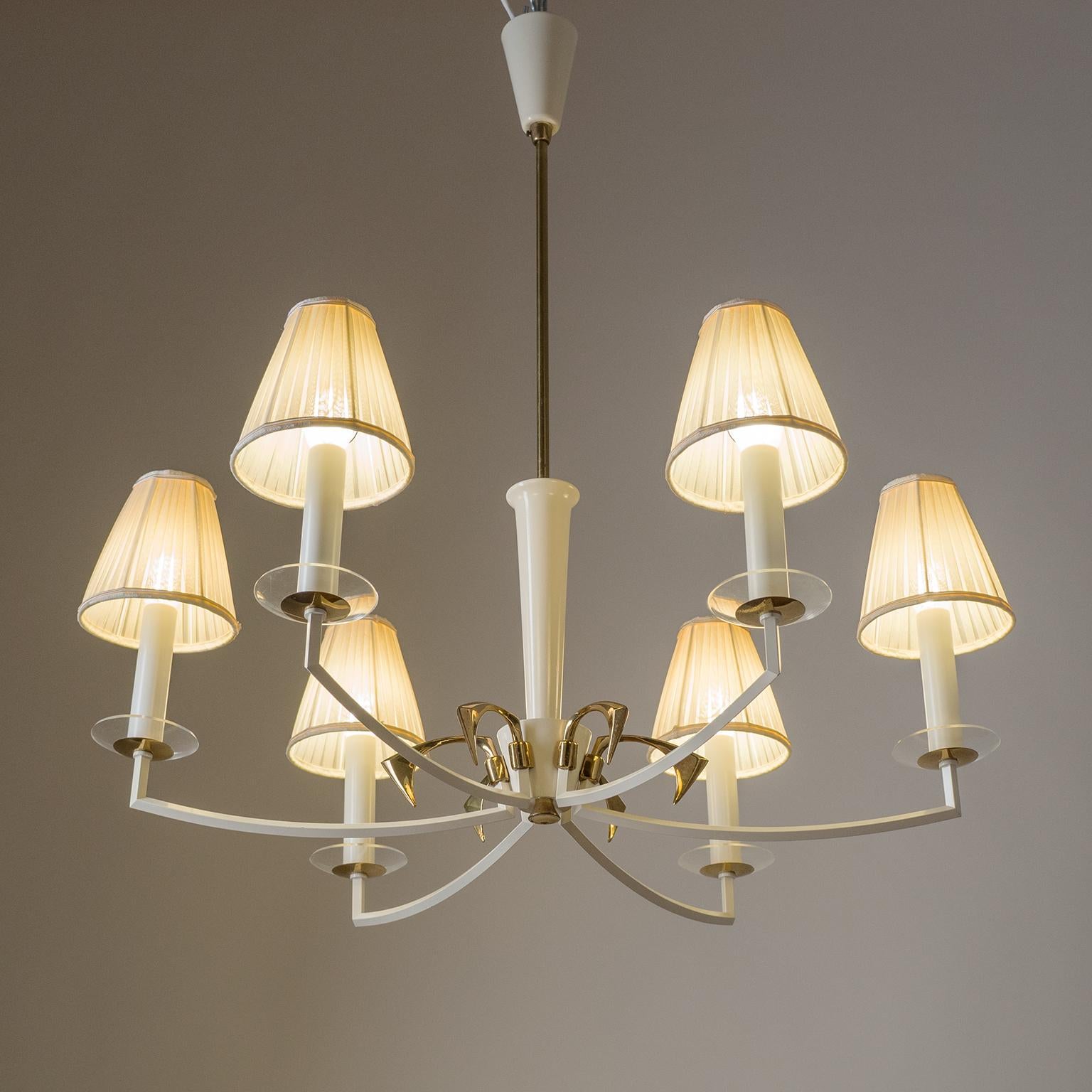 Brass Chandelier by Vereinigte Werkstätten, 1960s 7