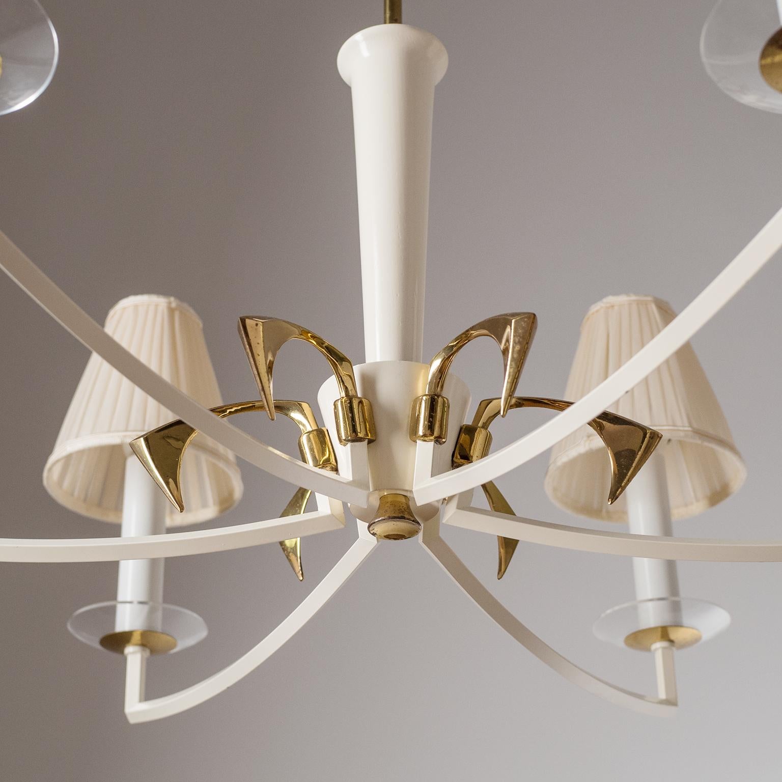 Mid-20th Century Brass Chandelier by Vereinigte Werkstätten, 1960s