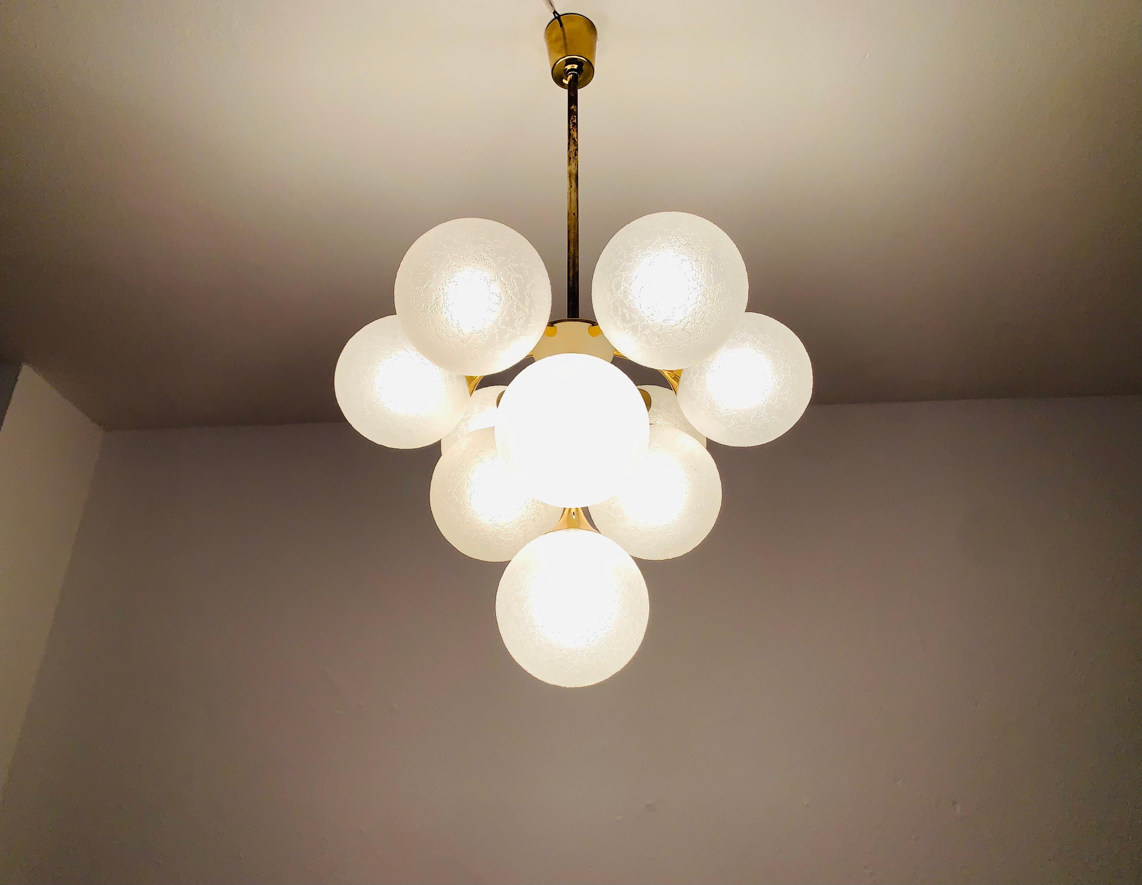 Lampadario in ottone in vendita 3