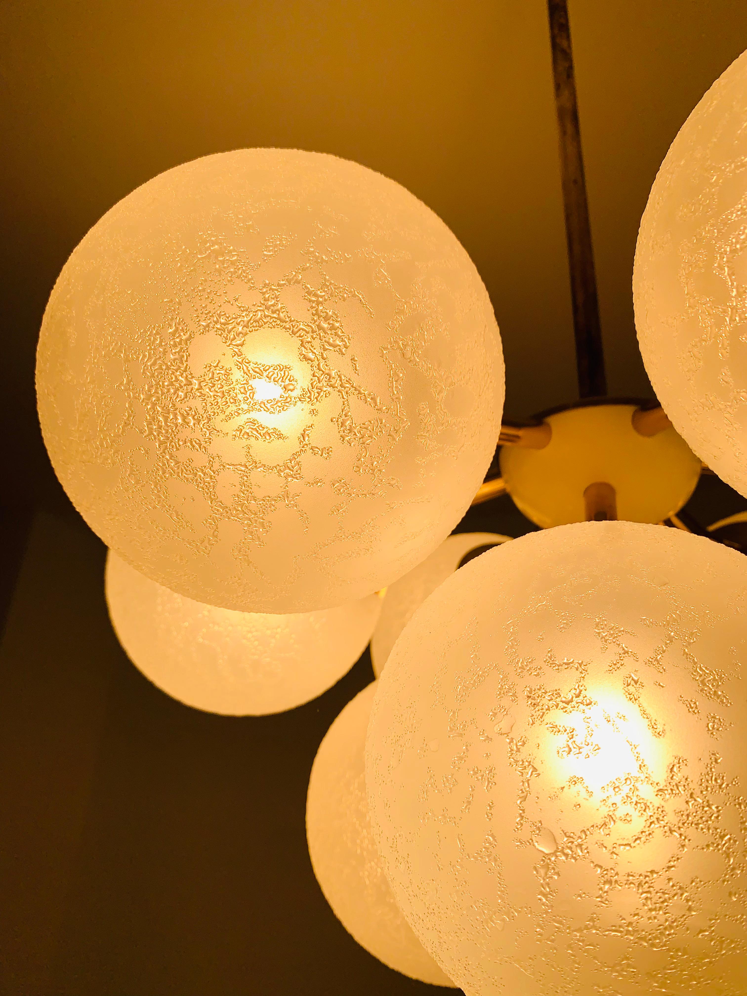 Lampadario in ottone in vendita 5