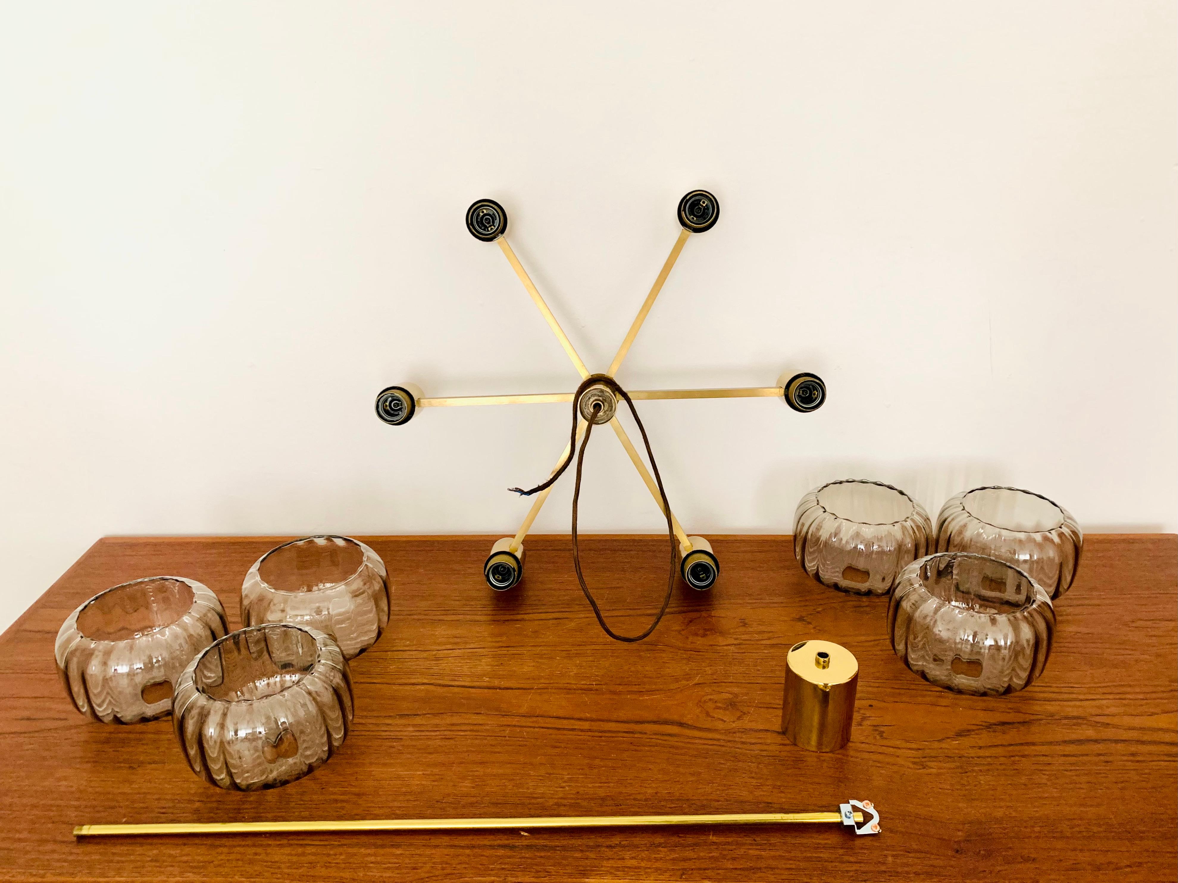 Lampadario in ottone in vendita 7