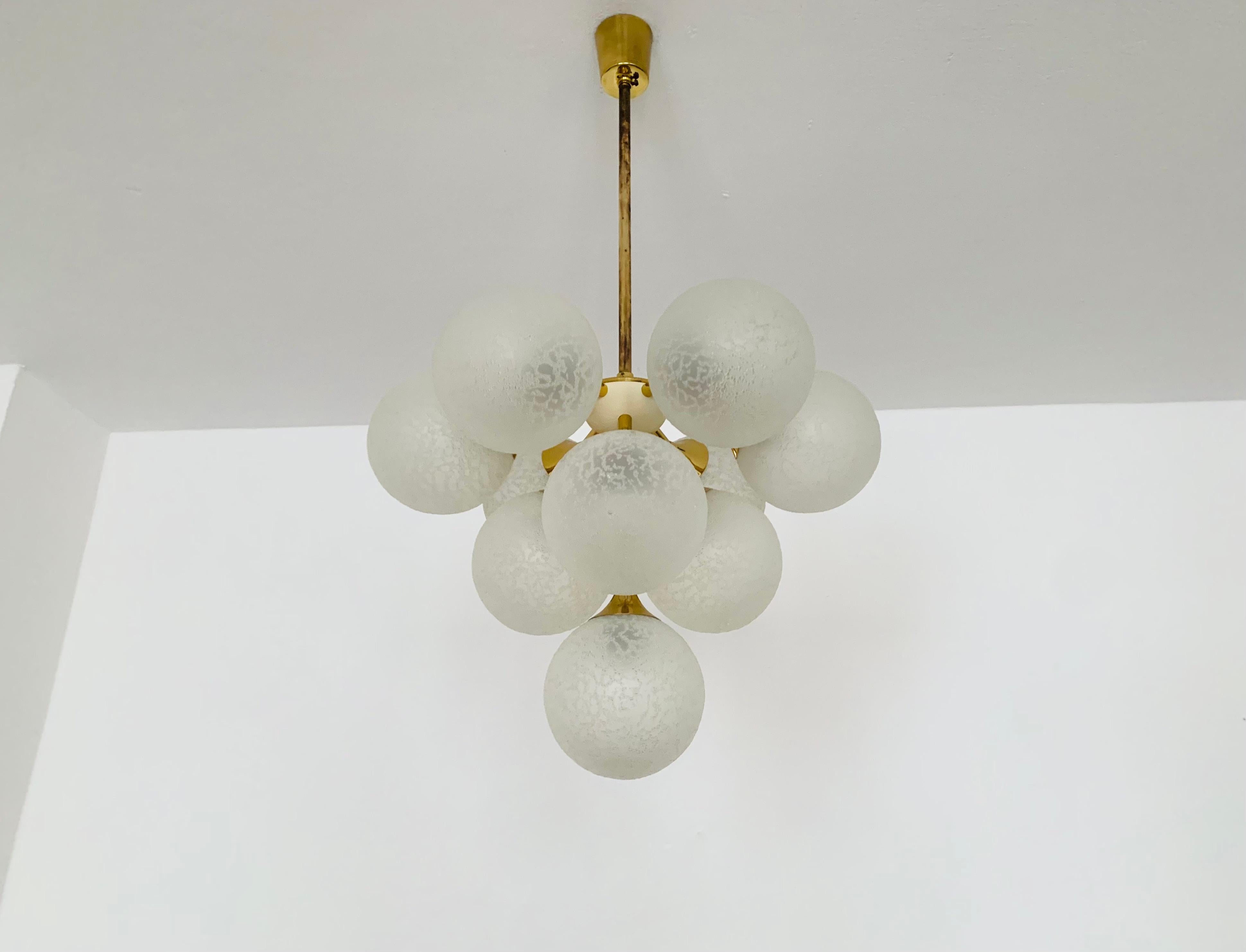 Tedesco Lampadario in ottone in vendita