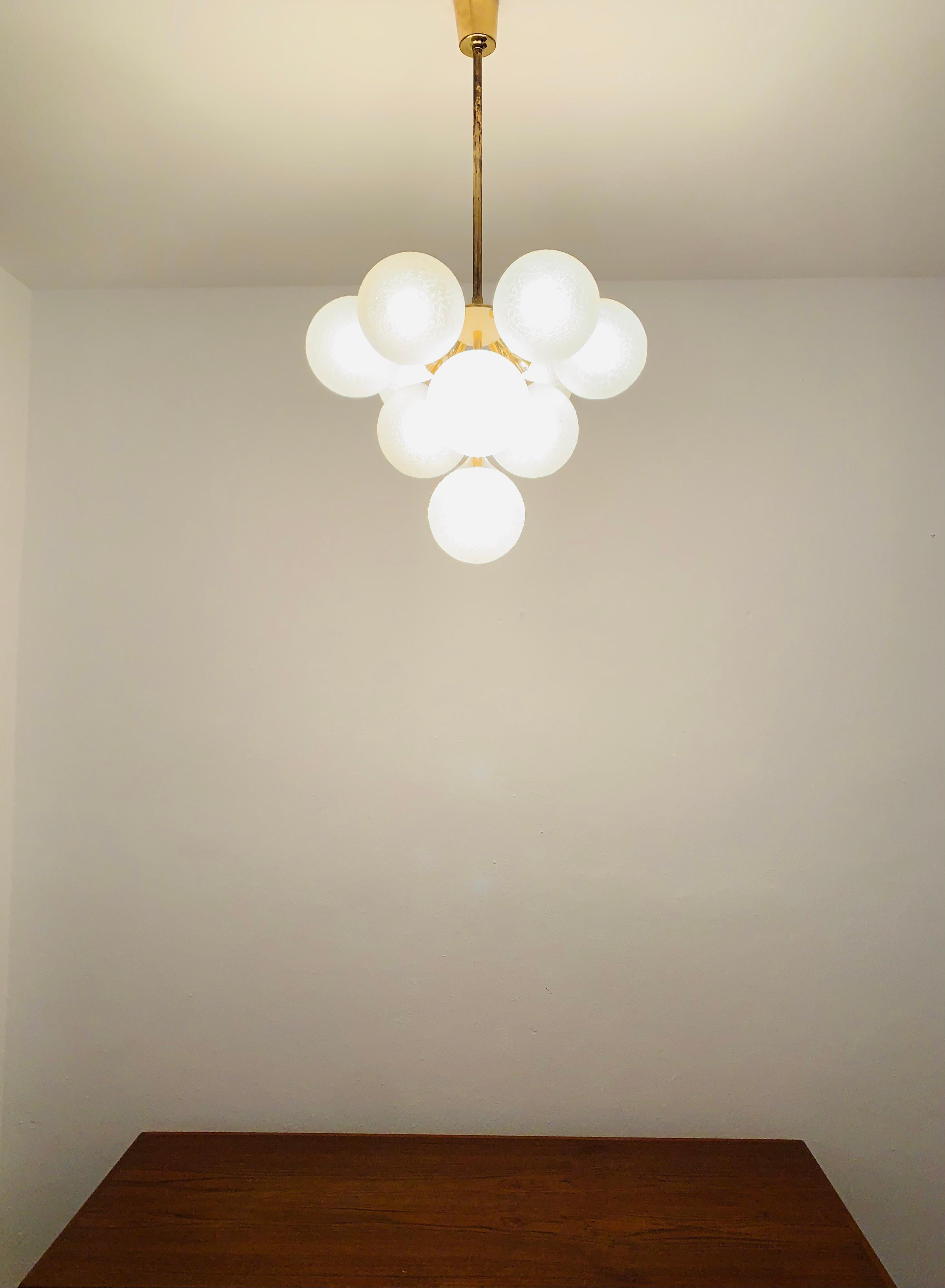 Lampadario in ottone in vendita 2