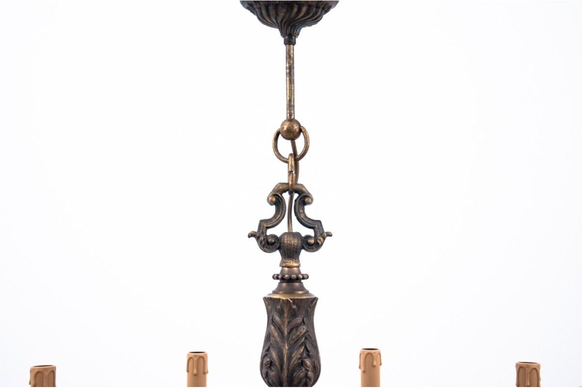 Brass chandelier, France, 1940s For Sale 3