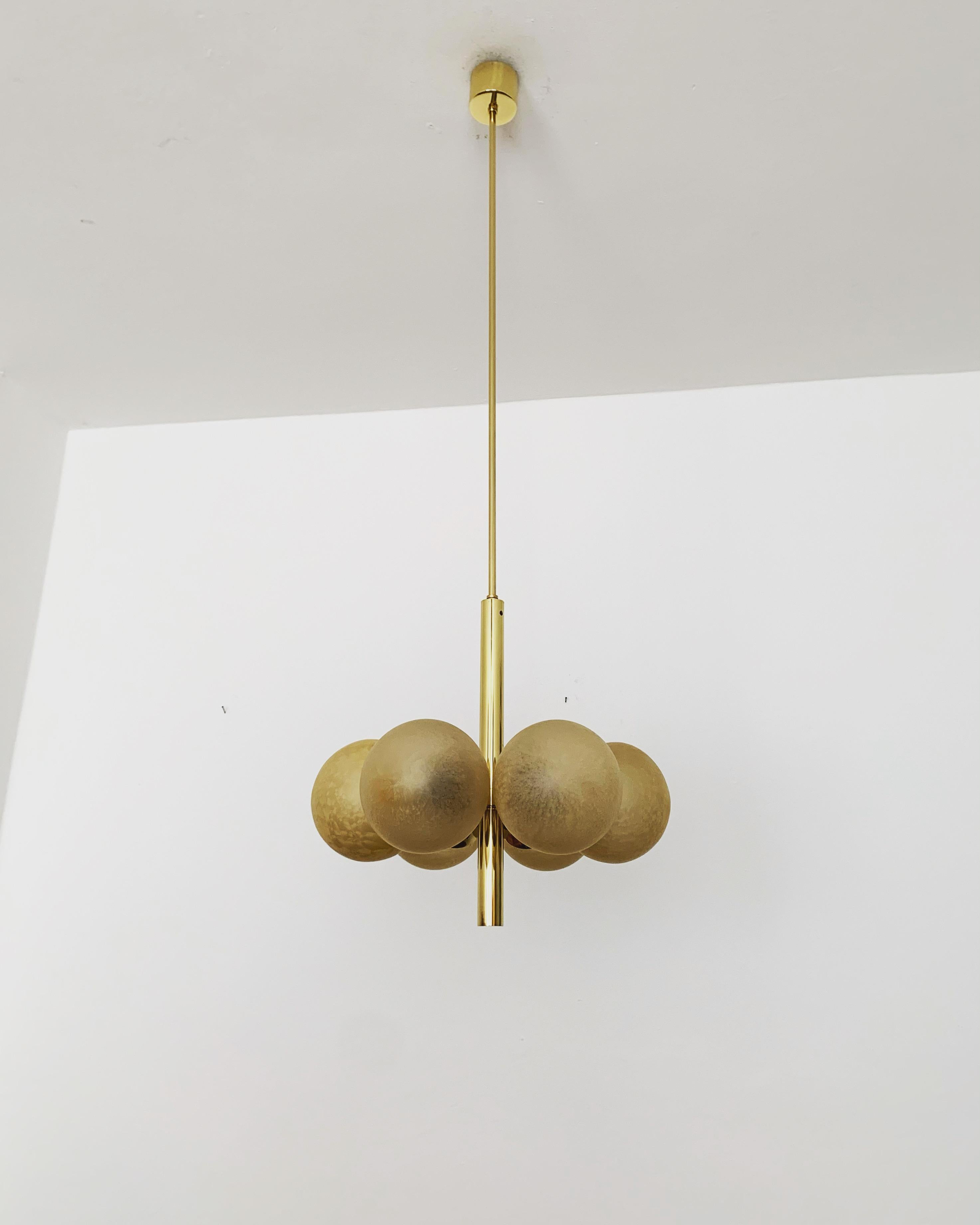 Tedesco Lampadario in ottone di Kaiser Leuchten in vendita