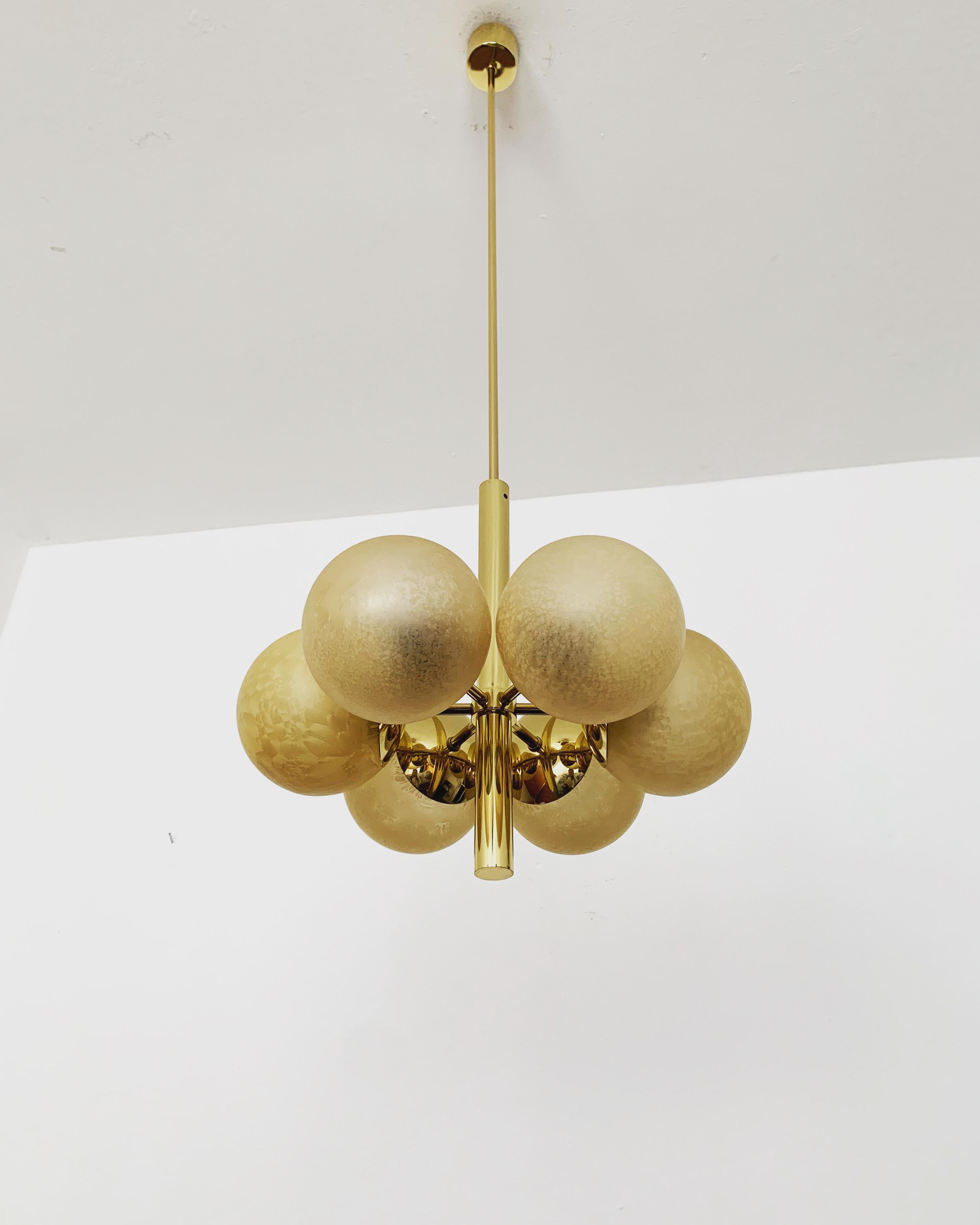 Lampadario in ottone di Kaiser Leuchten In condizioni buone in vendita a München, DE