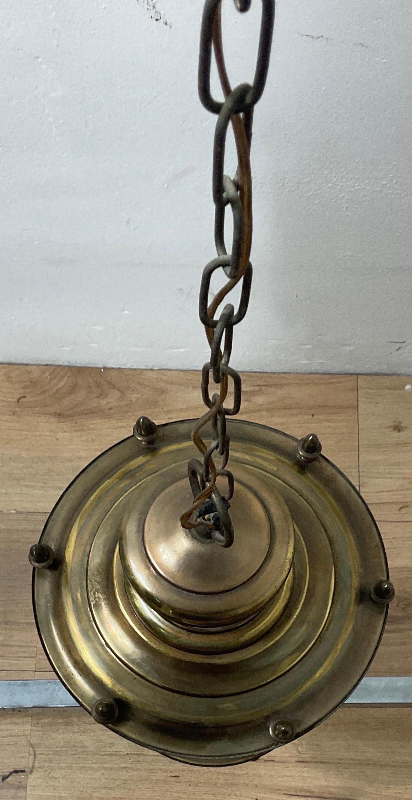 Brass chandelier from the 50s by Lume Milano For Sale 3
