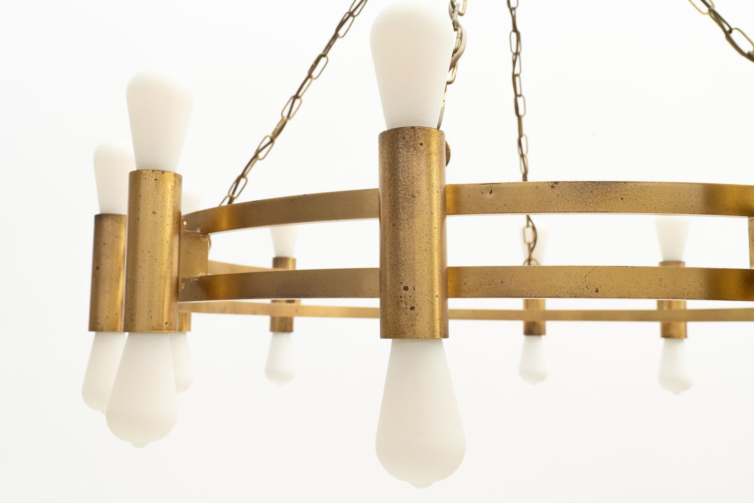 Lustre en laiton, Allemagne, années 1940 en vente 8
