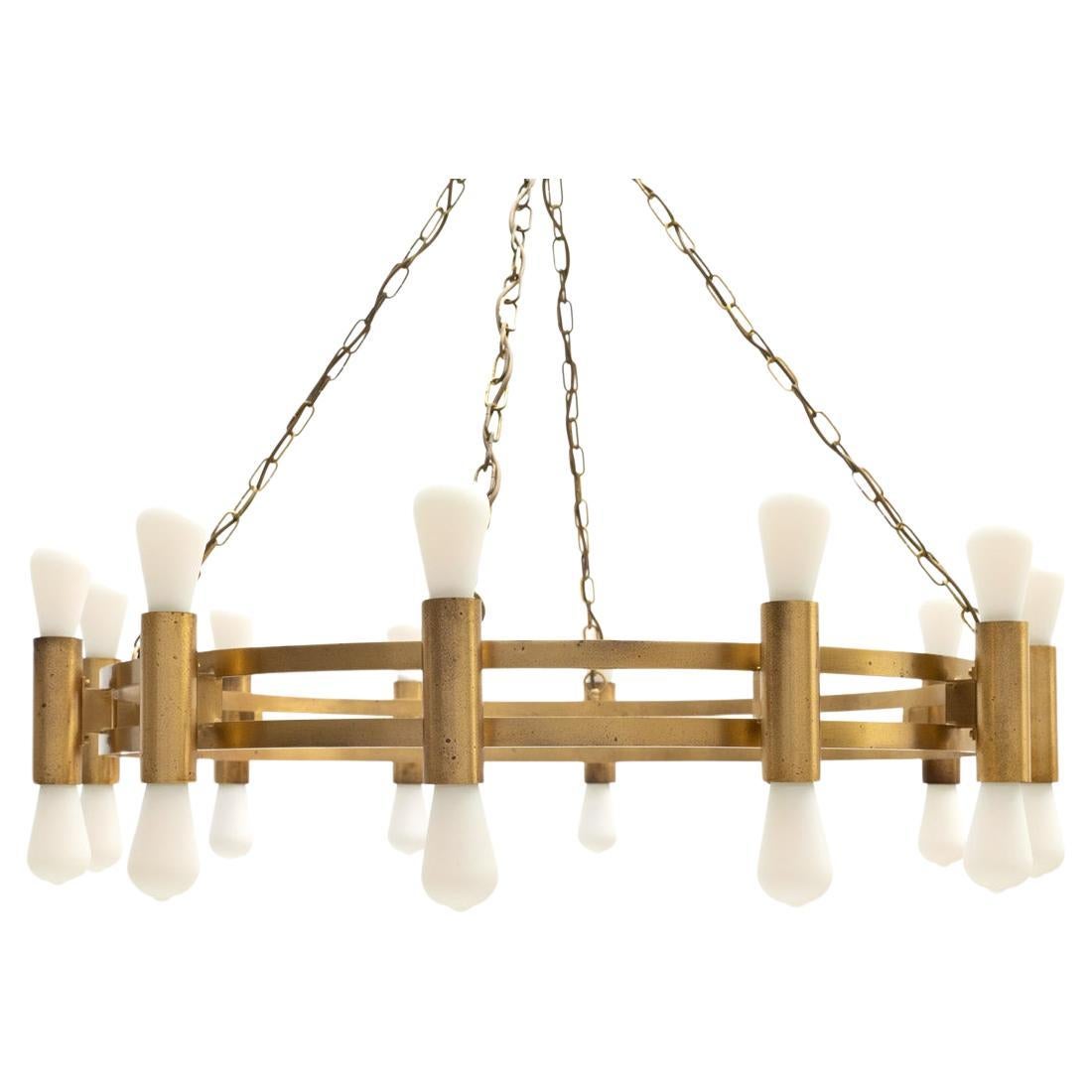 Lustre en laiton, Allemagne, années 1940 en vente