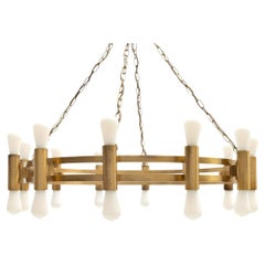 Brass chandelier, Germany 1940's
