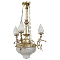Brass Chandelier in Louis XV Style