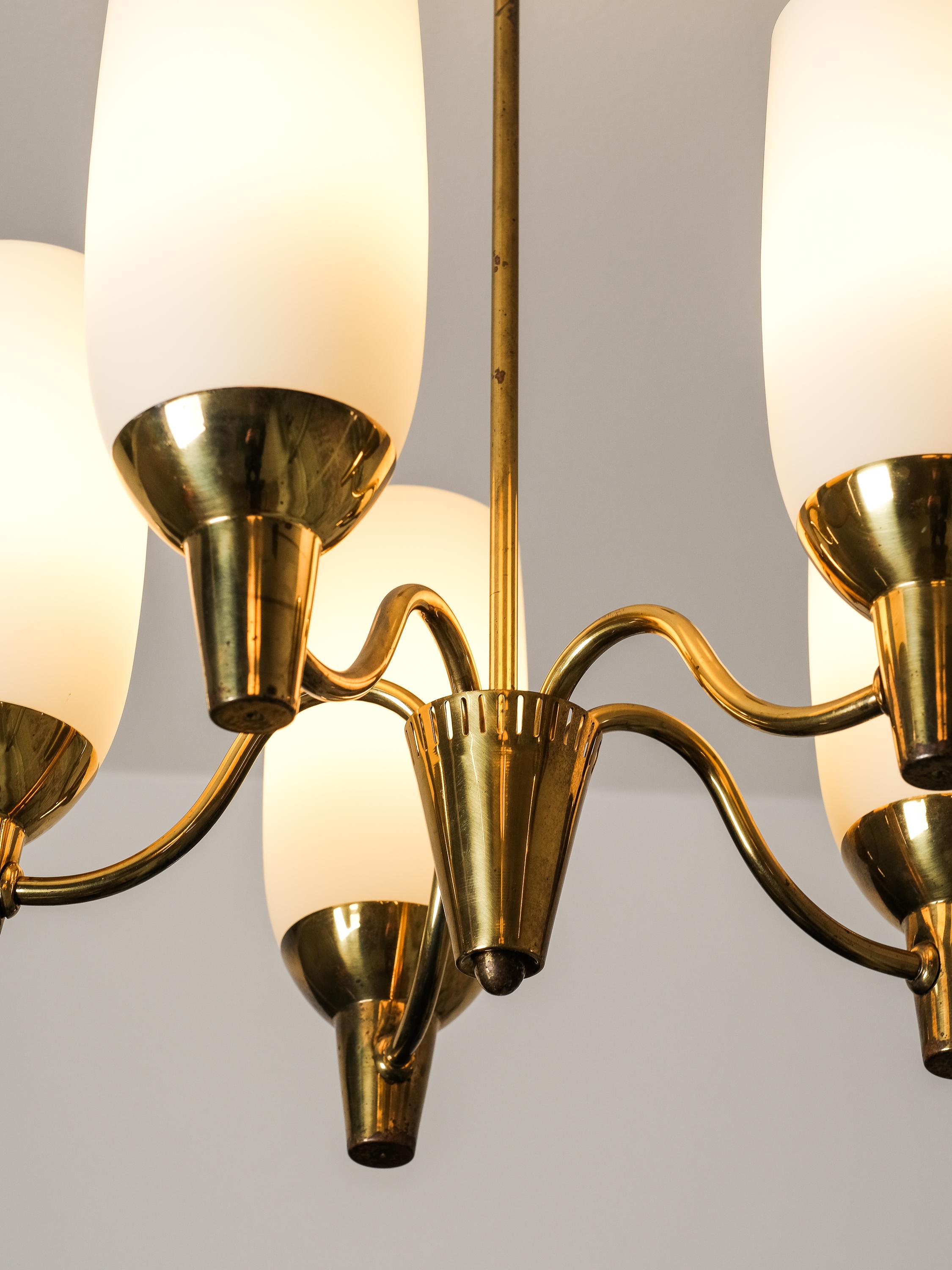 Finnish Brass Chandelier Model 