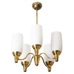 Lustre en laiton modèle "51168" par Mauri Almari Mauri pour Idman Oy, Finlande, années 1950