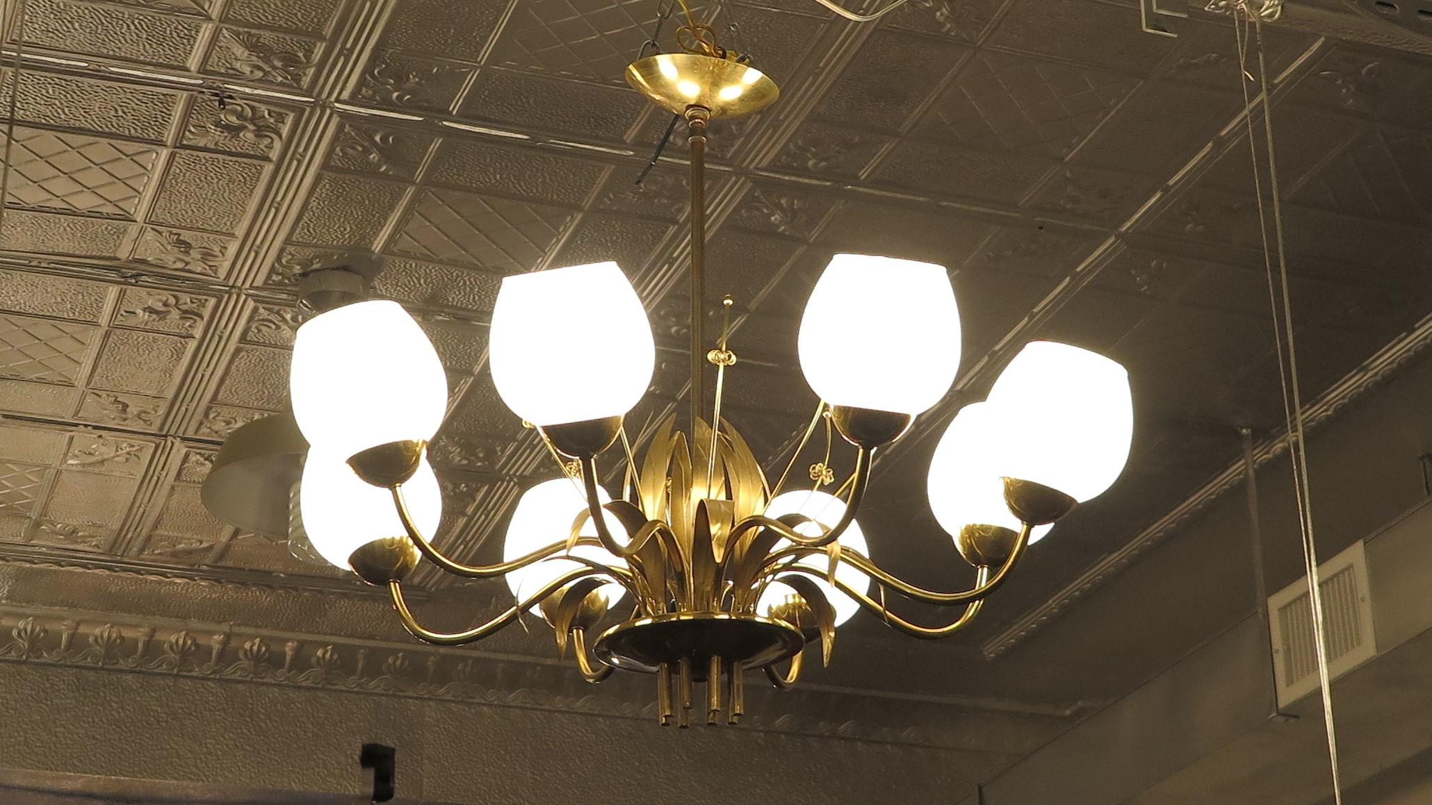 Brass Chandelier Paavo Tynell 3