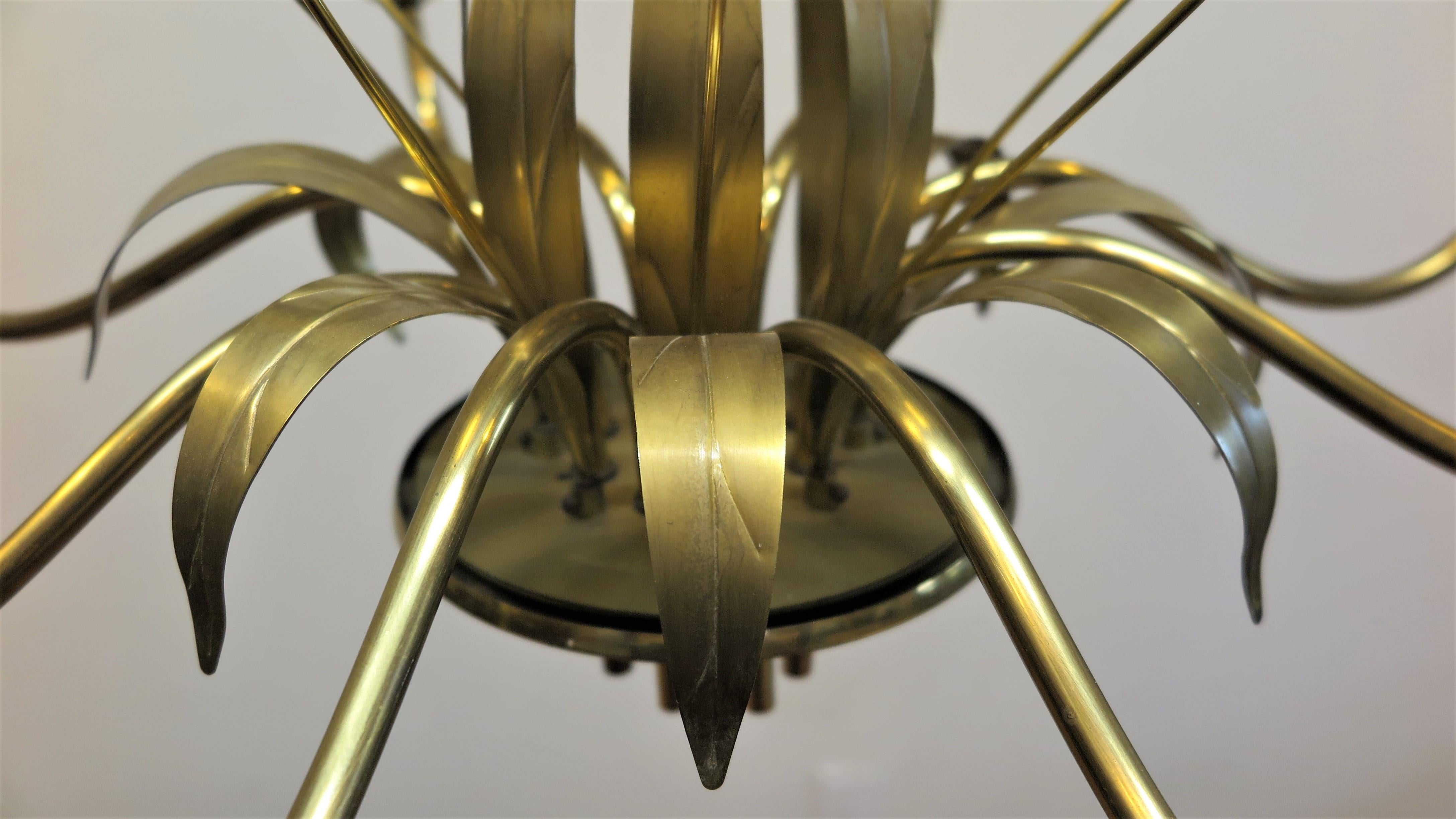 Mid-20th Century Brass Chandelier Paavo Tynell