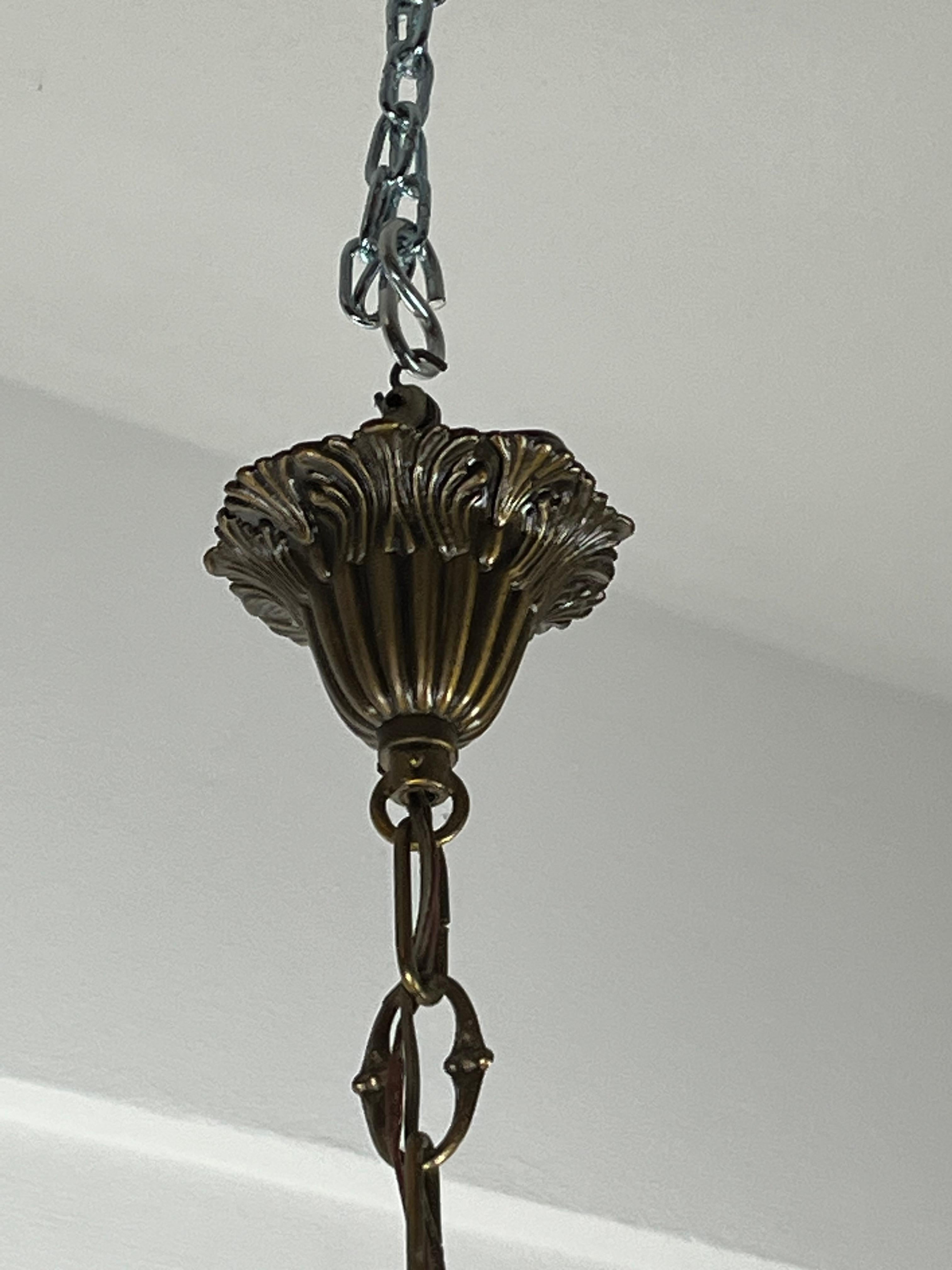 Brass Chandelier with 5 Lights, Italy, 1960s For Sale 2