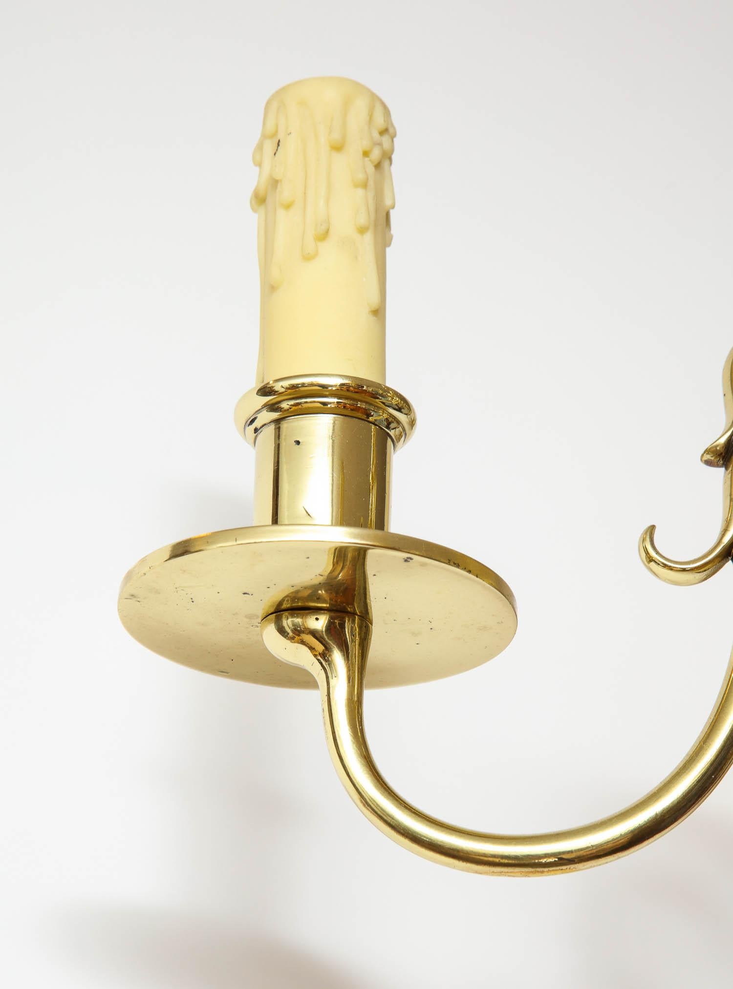 Brass Chandelier with Open Spiral Centre 3