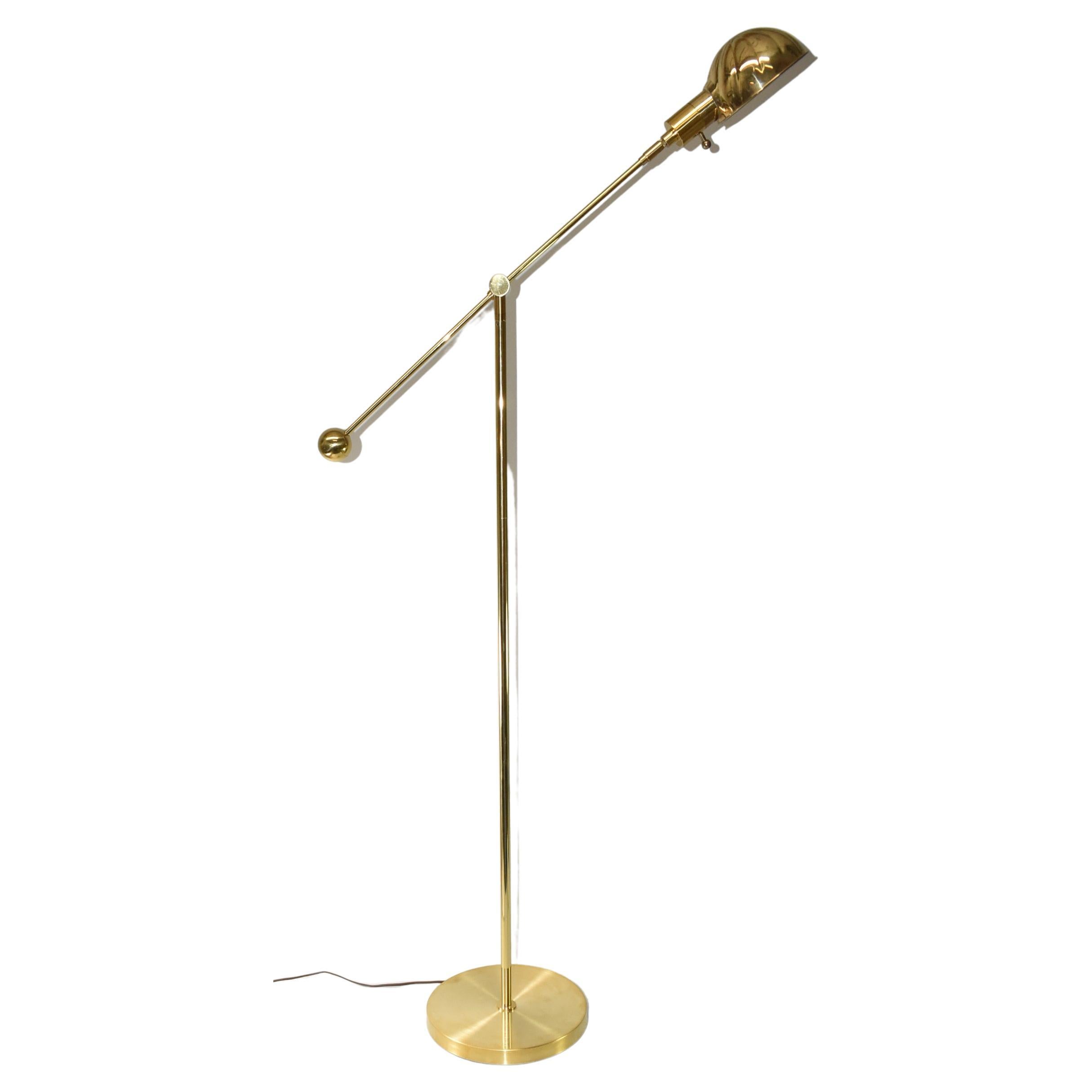 Brass Chapman Cantilever Floor Lamp 1979 For Sale