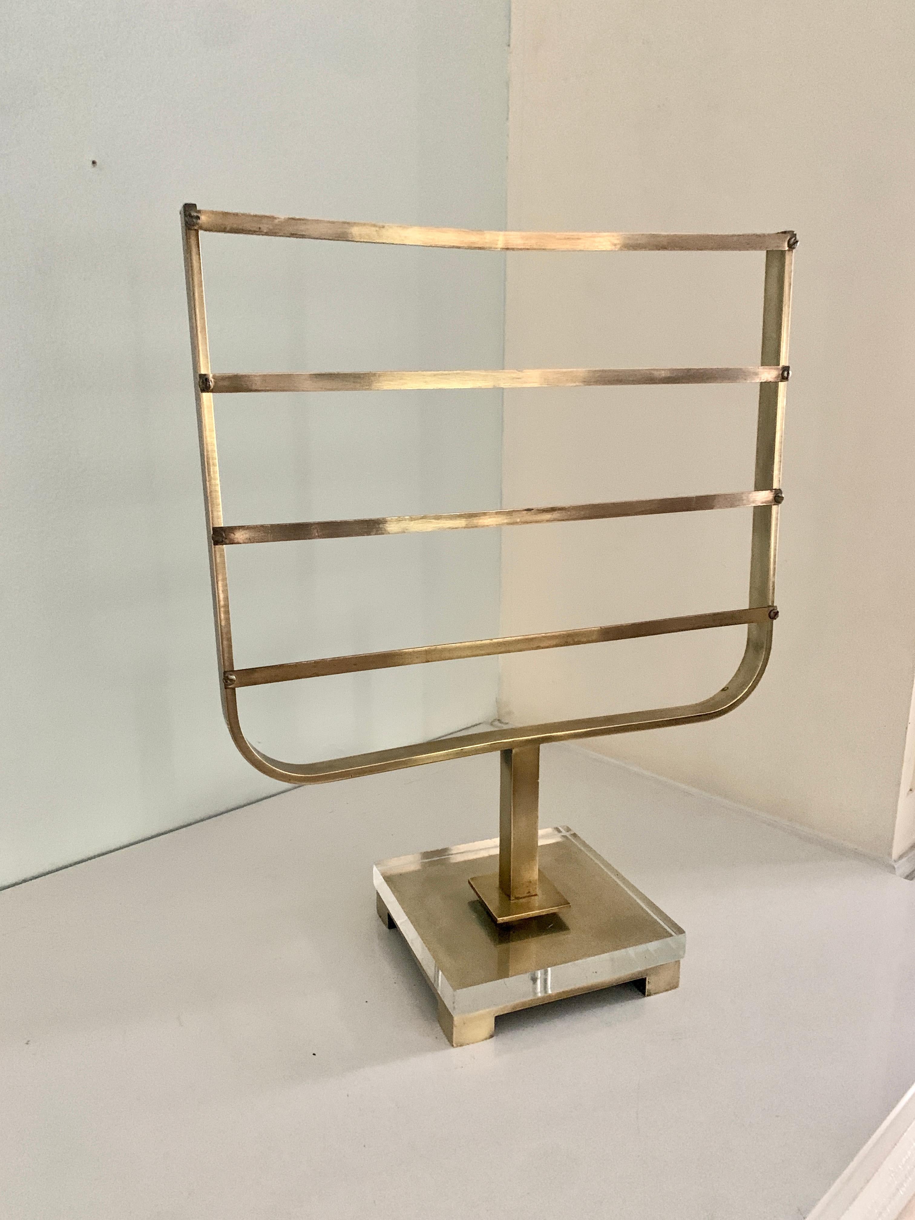 Mid-Century Modern Brass Charles Hollis Jones Jewelry or Scarf Holder For Sale