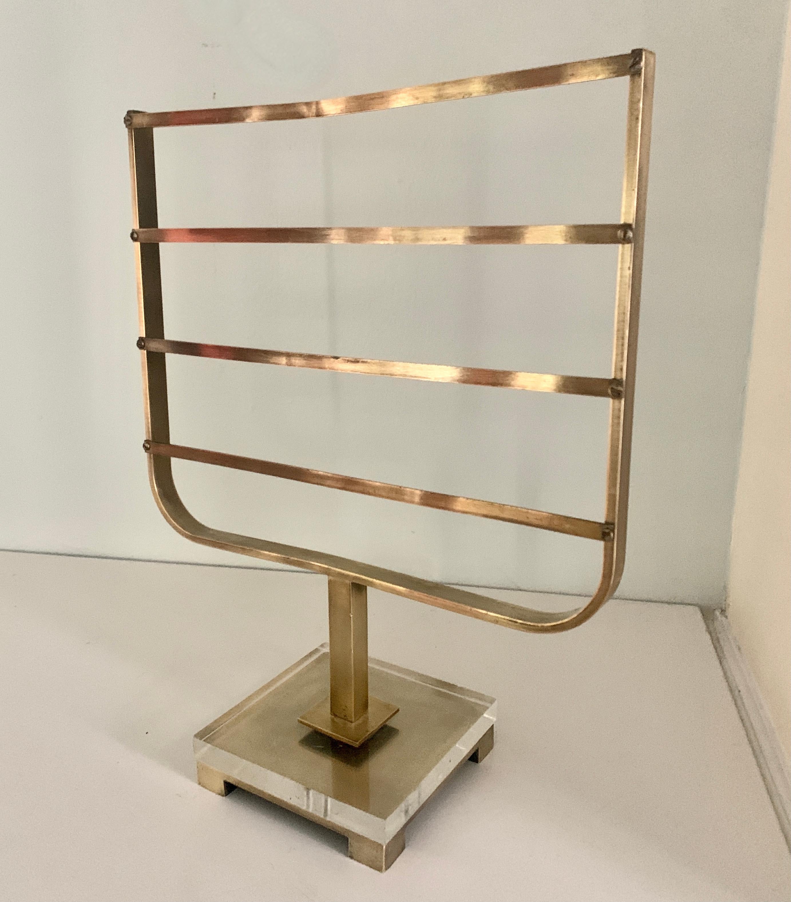 Brass Charles Hollis Jones Jewelry or Scarf Holder In Good Condition For Sale In Los Angeles, CA