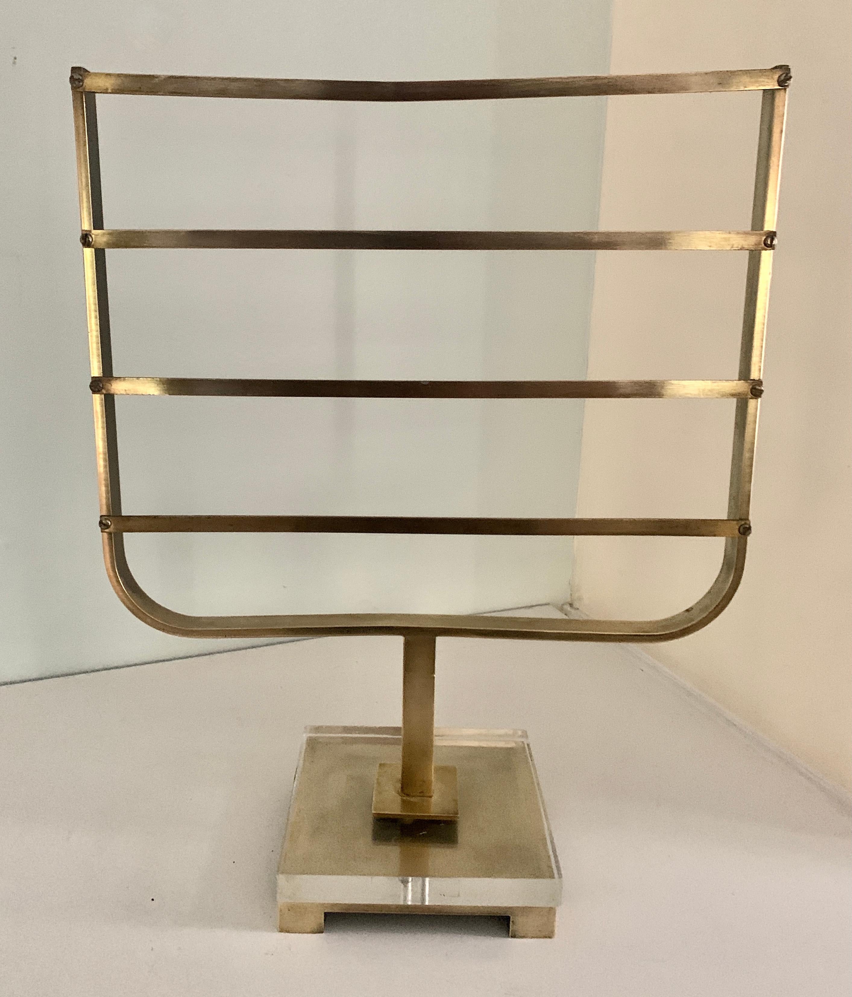 20th Century Brass Charles Hollis Jones Jewelry or Scarf Holder For Sale