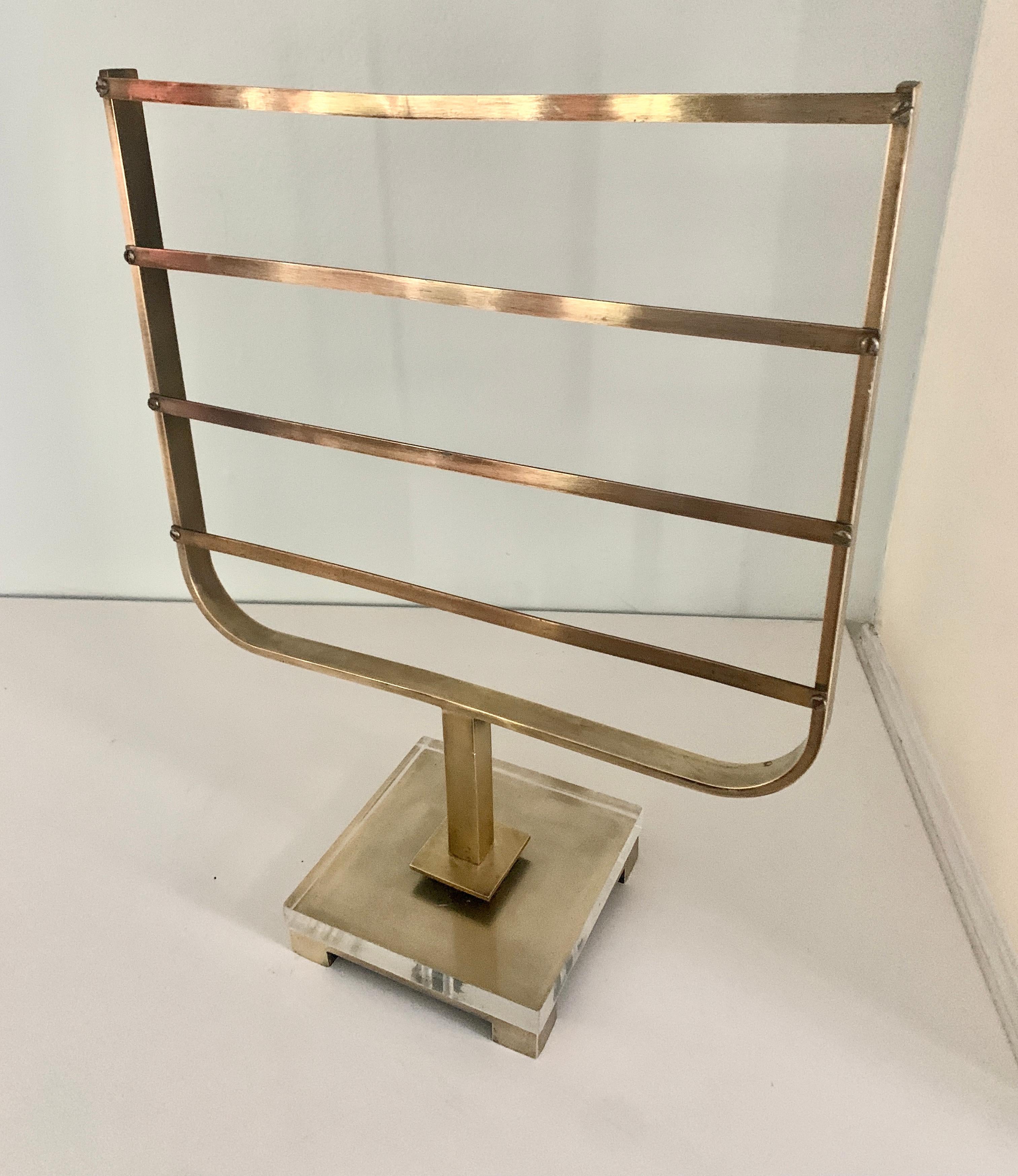 Brass Charles Hollis Jones Jewelry or Scarf Holder For Sale 1
