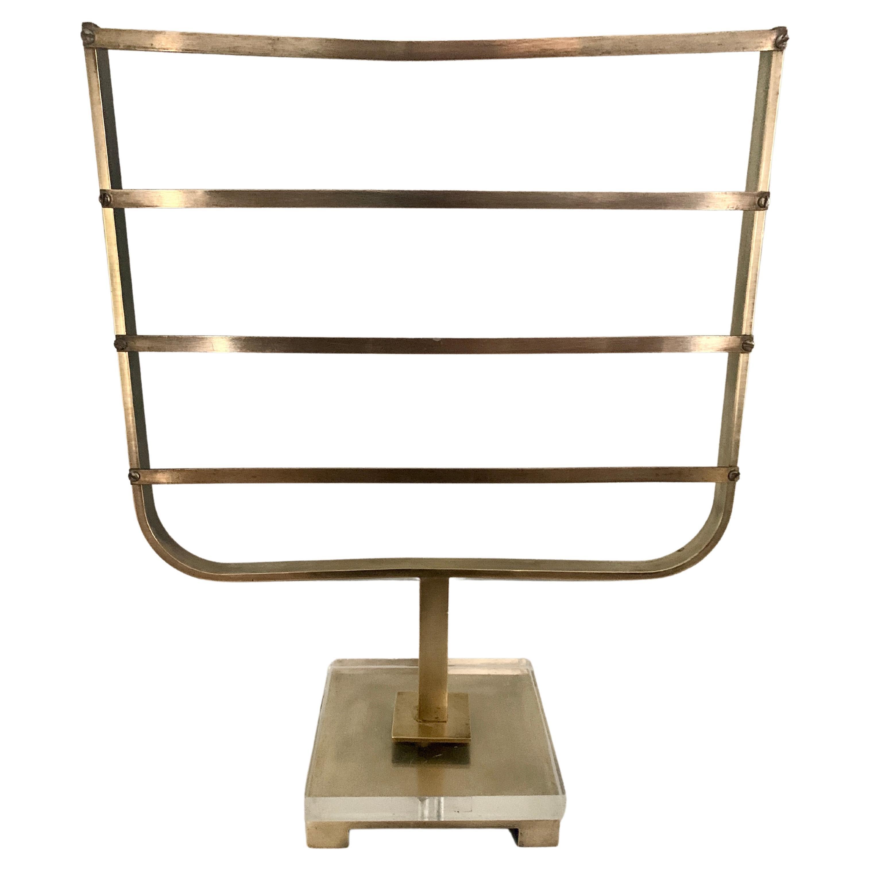 Brass Charles Hollis Jones Jewelry or Scarf Holder For Sale