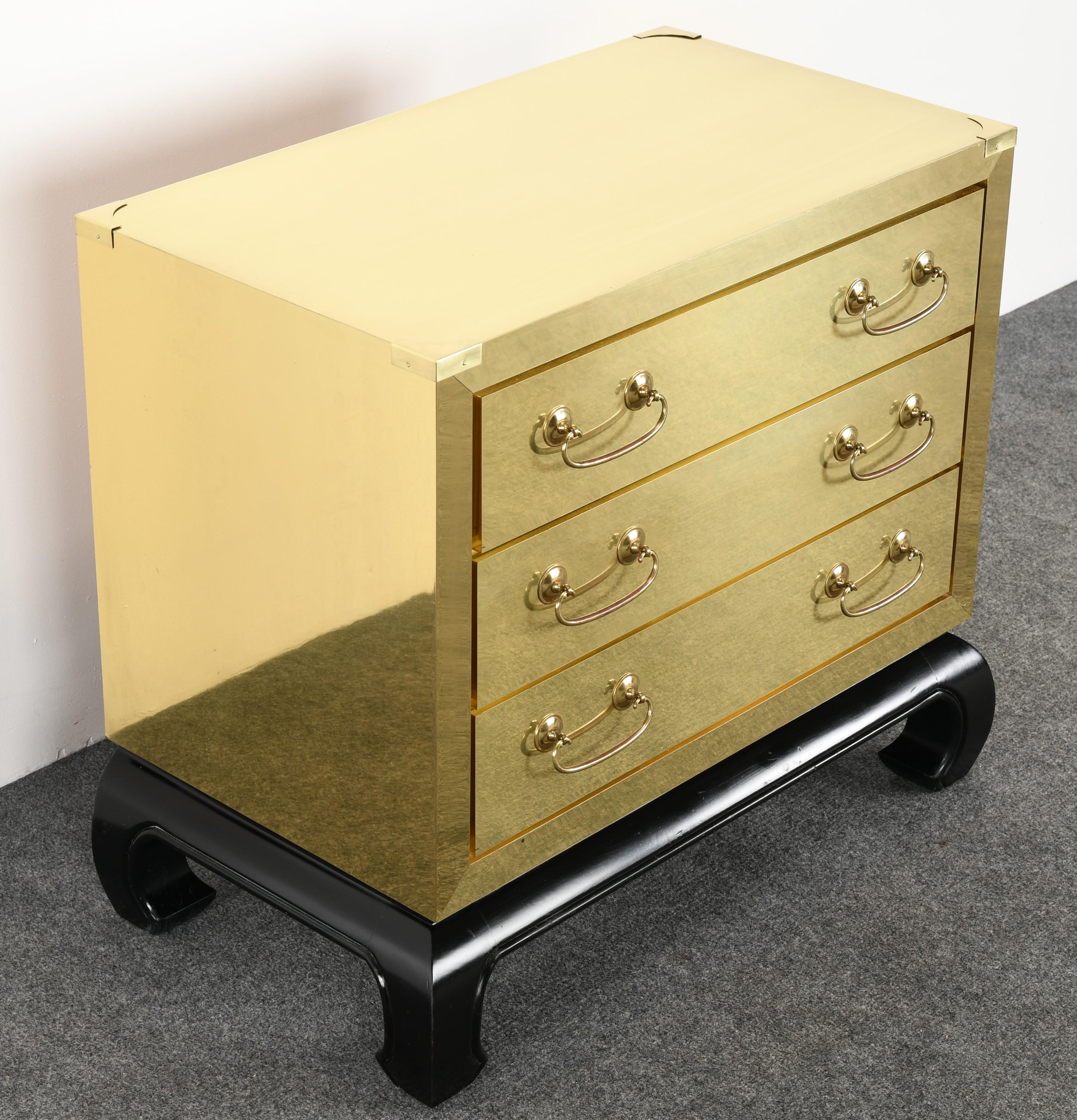 Brass Chest in the Manner of Sarried Ltd, Spain, 1960s In Good Condition In Hamburg, PA