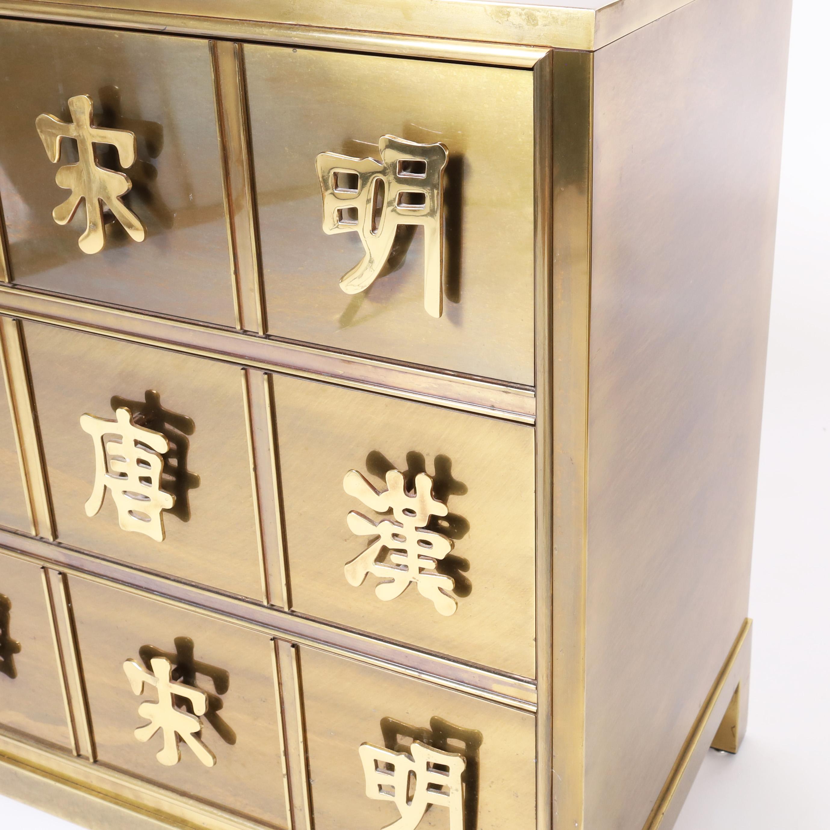 Brass Chest of Drawers by Mastercraft In Good Condition For Sale In Palm Beach, FL