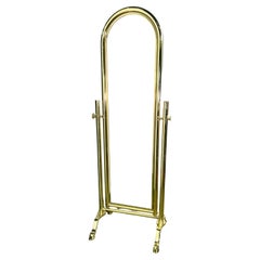 Brass Cheval Floor Mirror Hollywood Regency Brass Cheval Floor Mirror Hollywood Regency