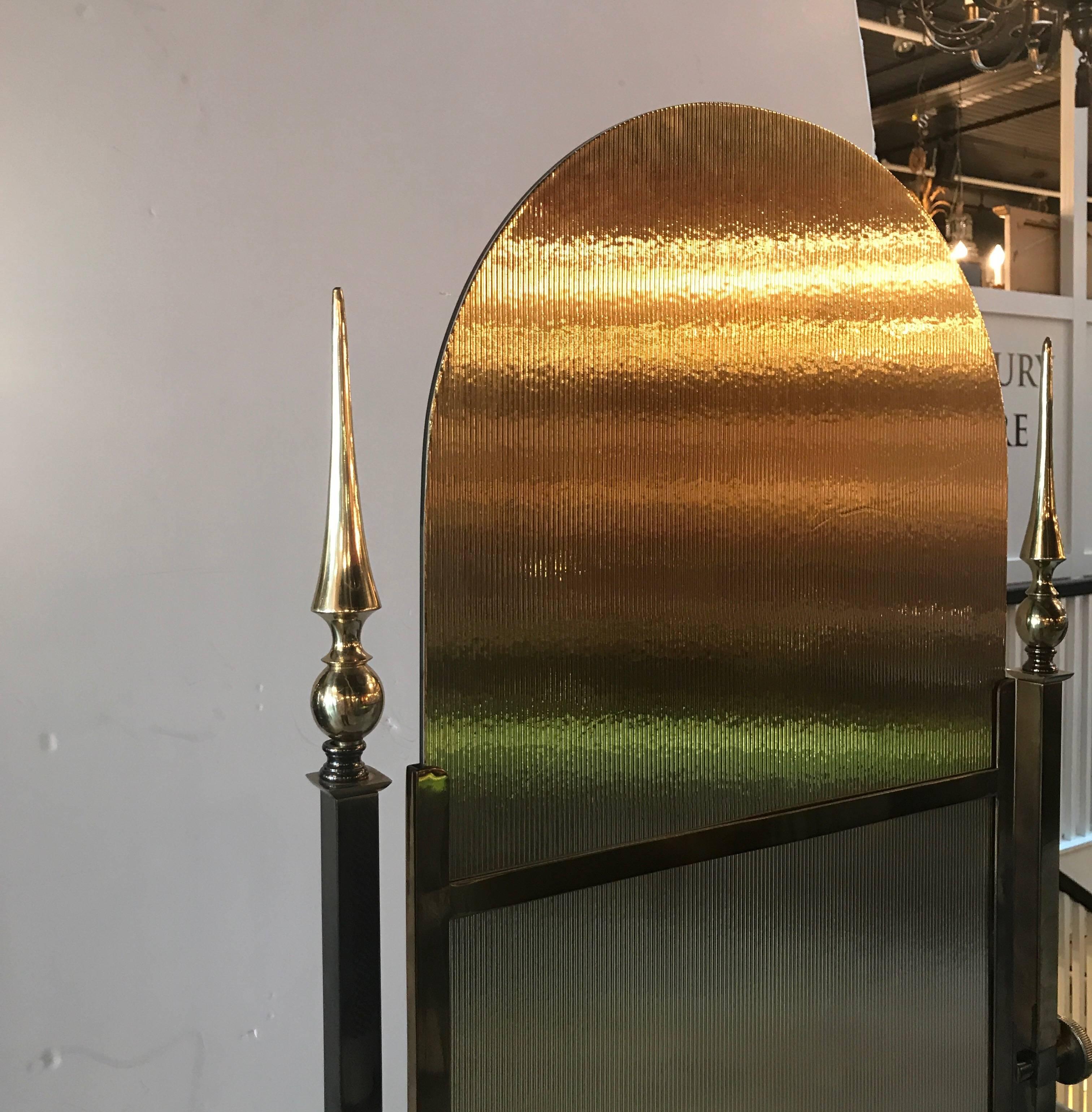 Brass Cheval Mirror by Glo-Mar NYC 2