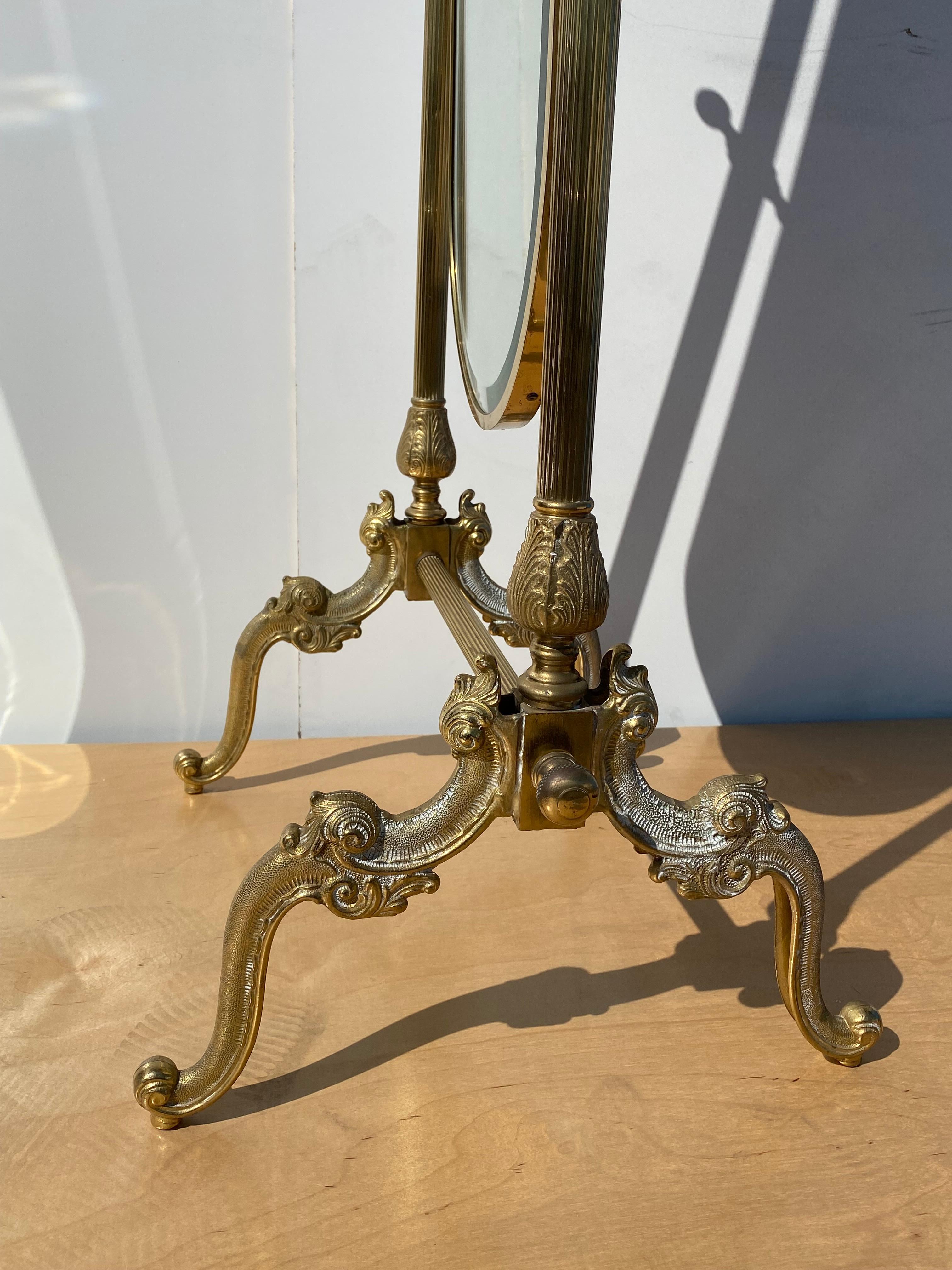 Brass Cheval Mirror 2