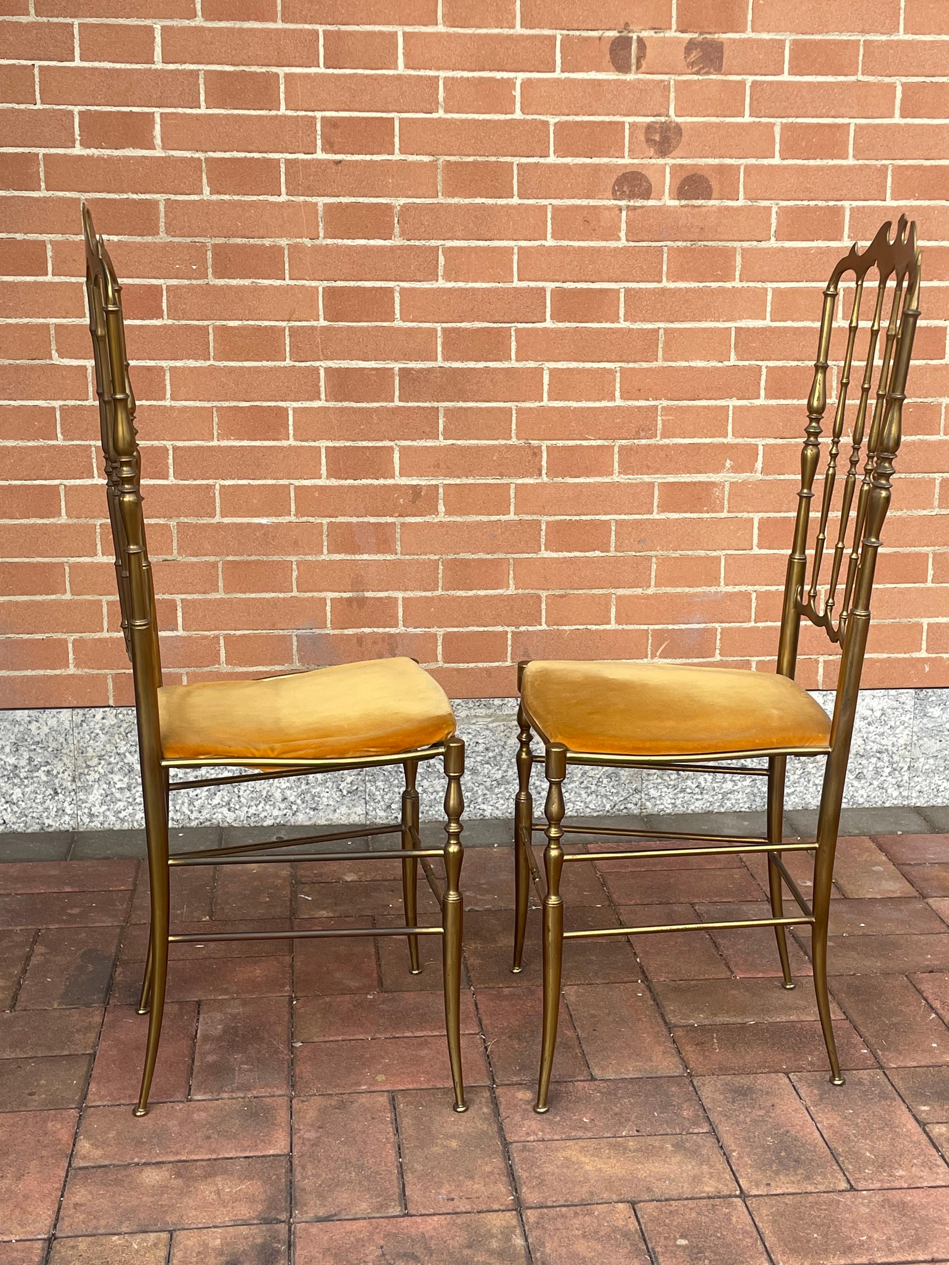 Brass Chiavari Chairs, Italy, 1950s 5
