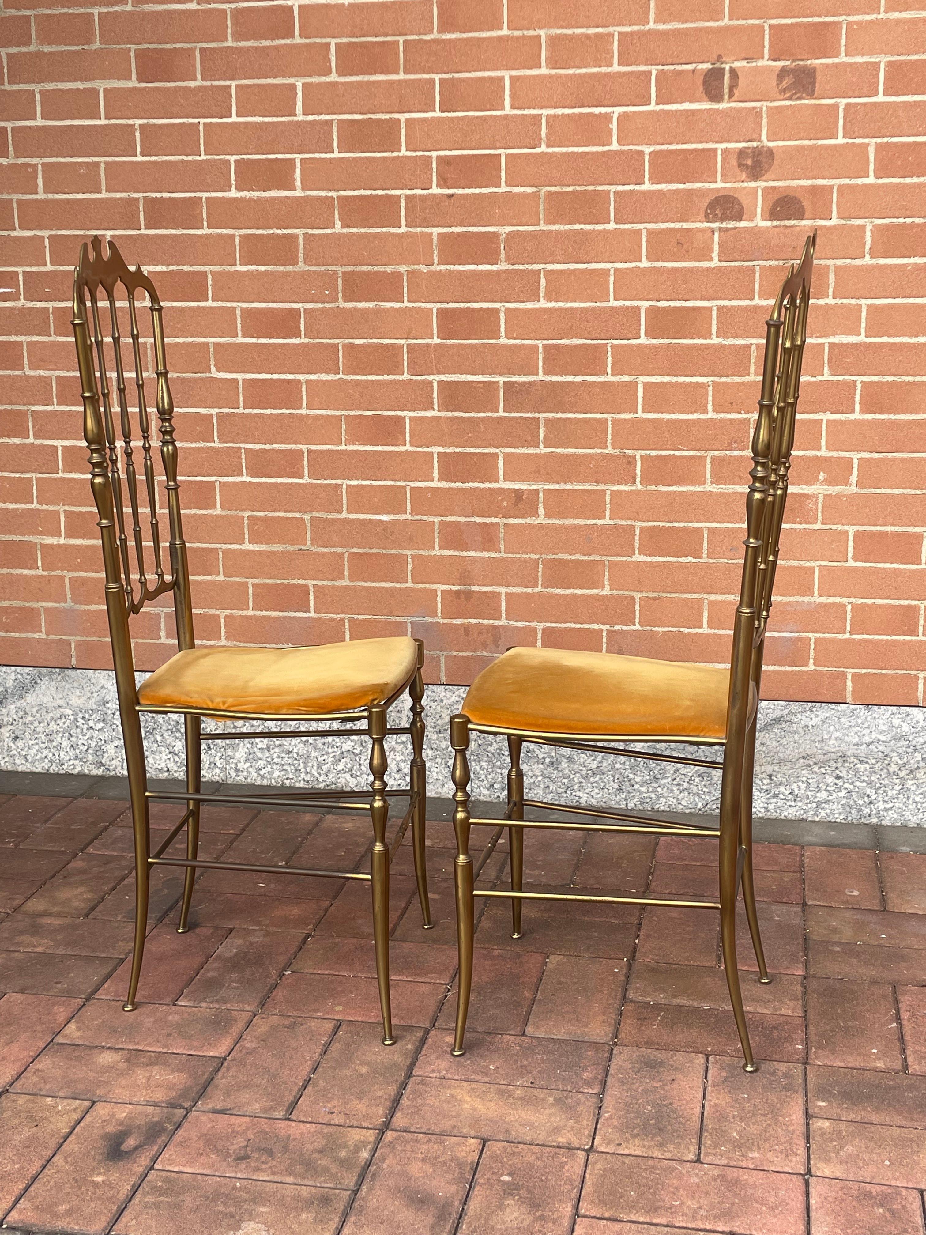 Brass Chiavari Chairs, Italy, 1950s 6
