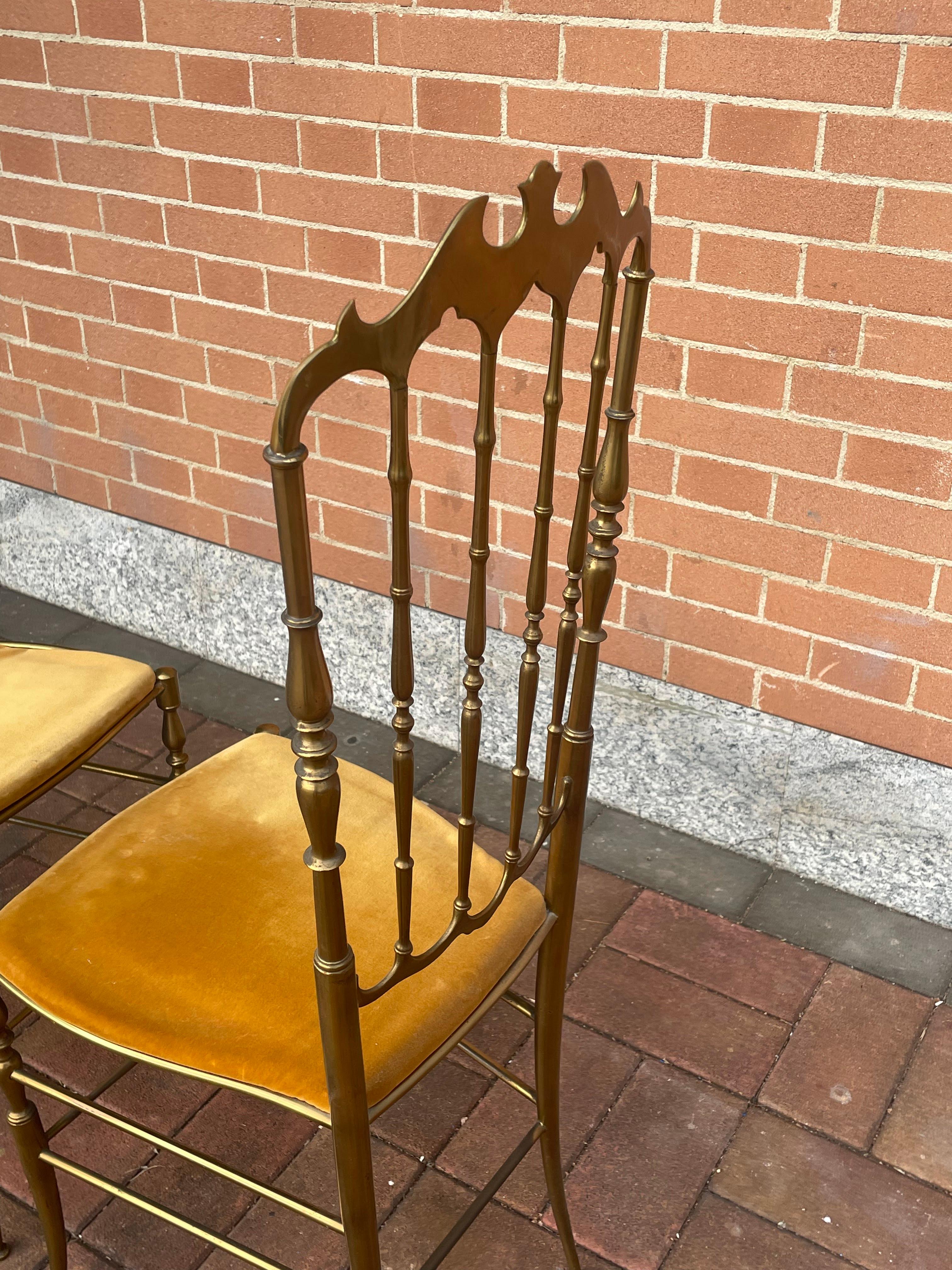 Brass Chiavari Chairs, Italy, 1950s 9