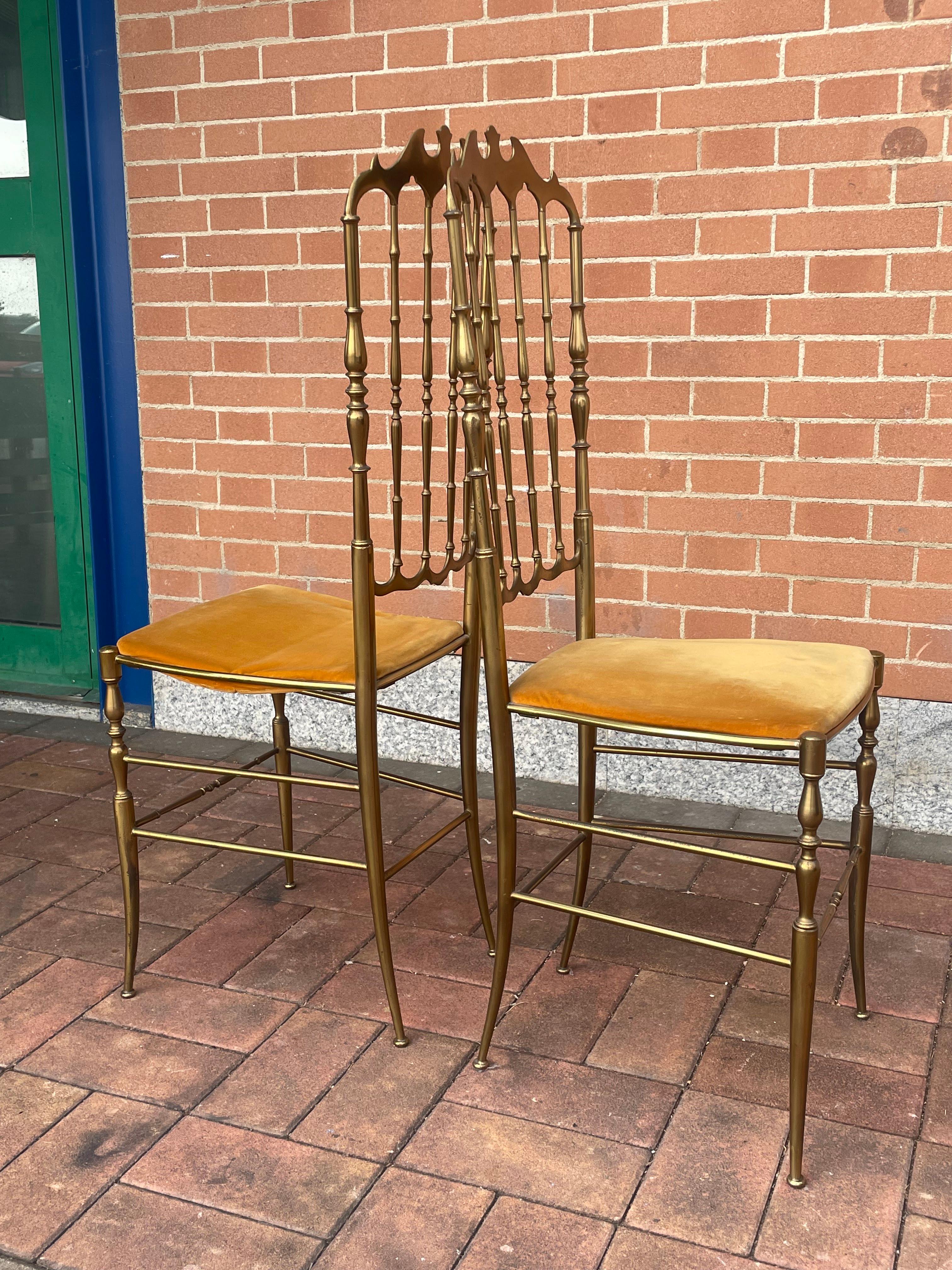 Brass Chiavari Chairs, Italy, 1950s 2