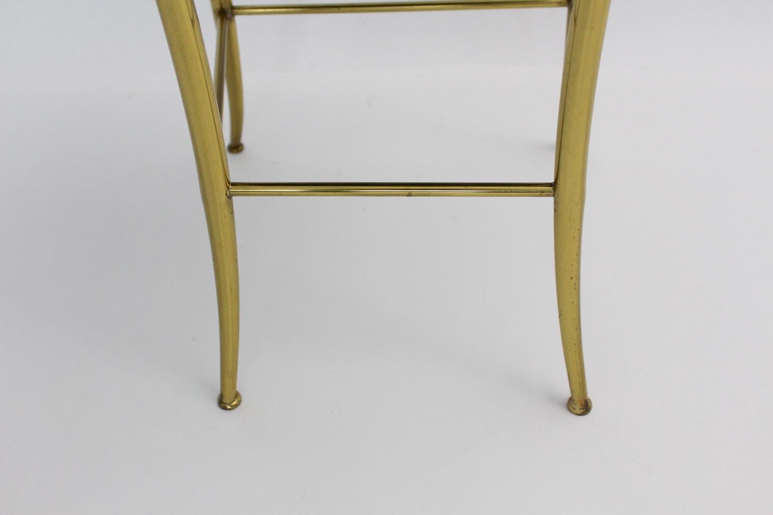 Mid-Century Modern Mid Century Modern Vintage Brass Chiavari Side Chair, 1950s, Italy For Sale
