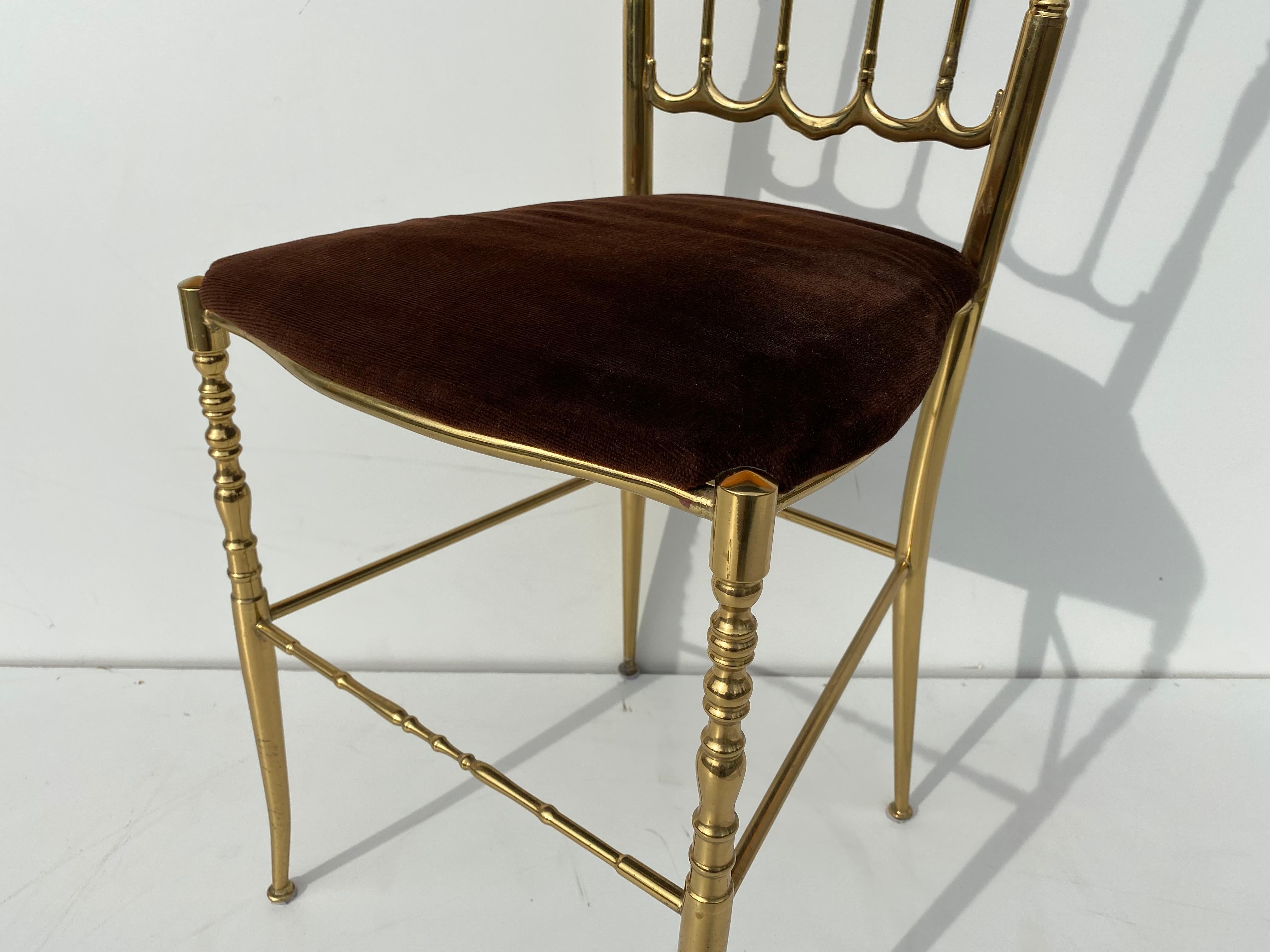 Brass Chiavari Vanity Side Chair 1