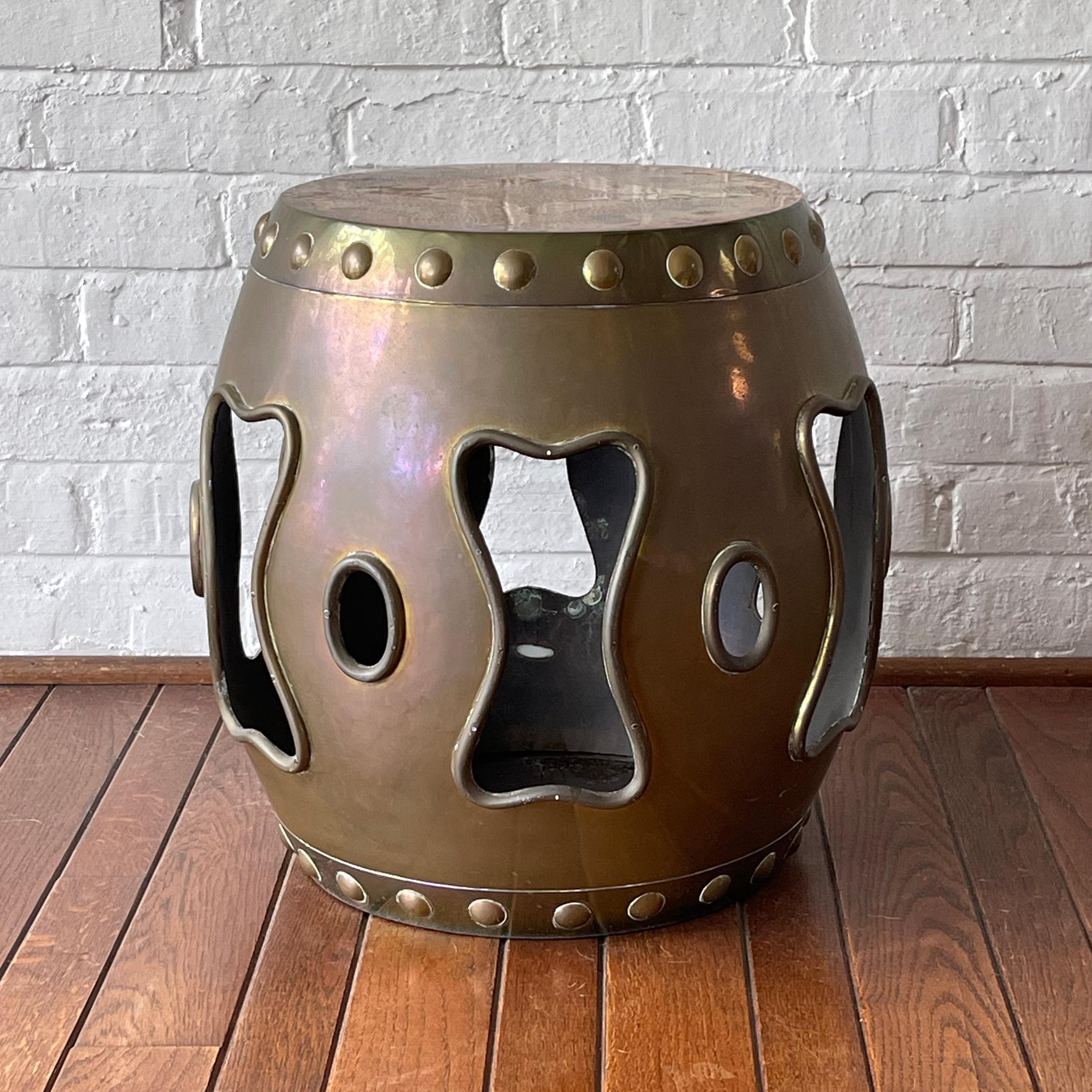 Brass Chinese Garden Stool/ Table For Sale 3