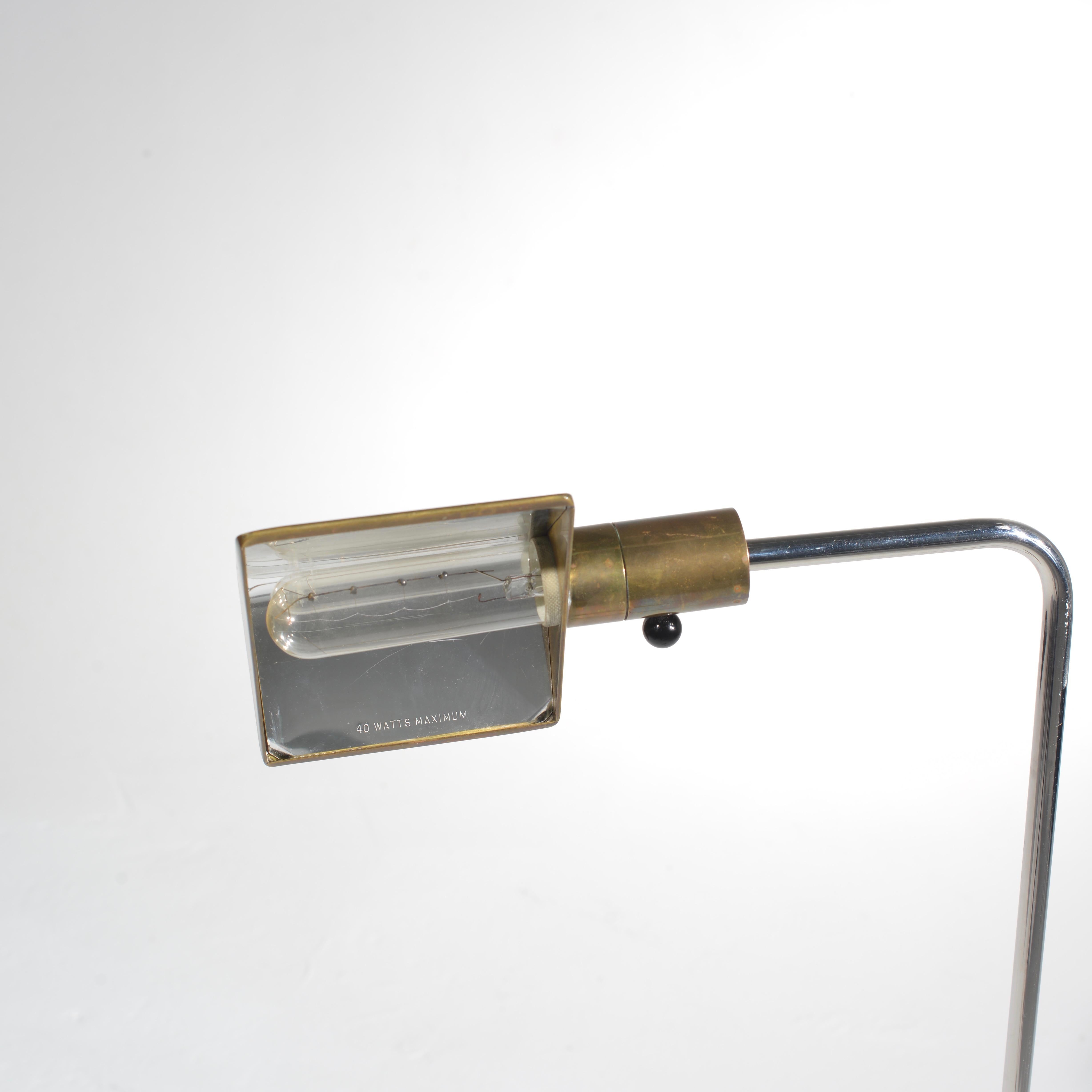 Brass, Chrome and Aluminum Pharmacy Lamp by Cedric Hartman 1