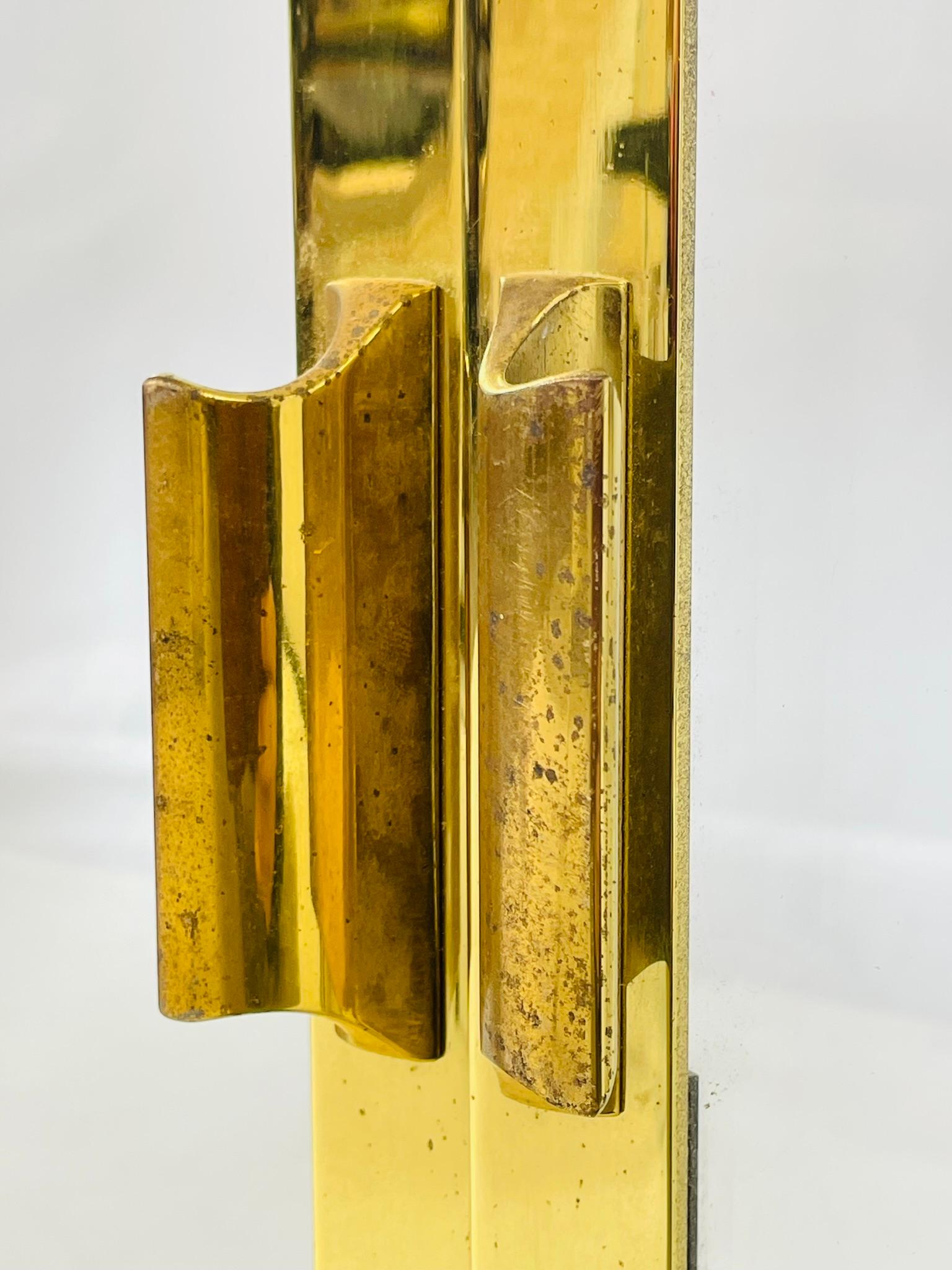 Brass & Chrome Fireplace Surround in the style of Sandro Petti For Sale 7
