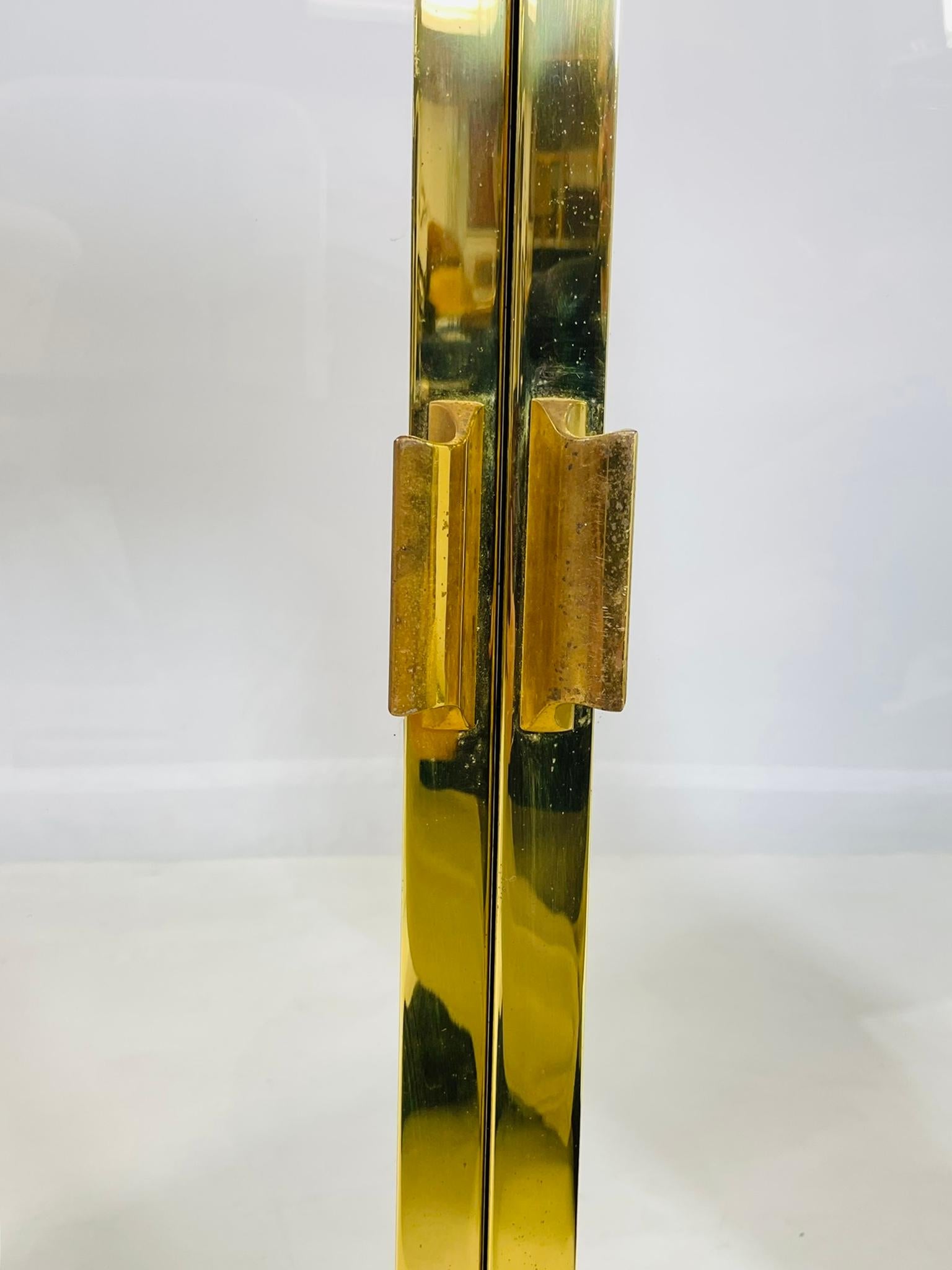 Brass & Chrome Fireplace Surround in the style of Sandro Petti For Sale 8