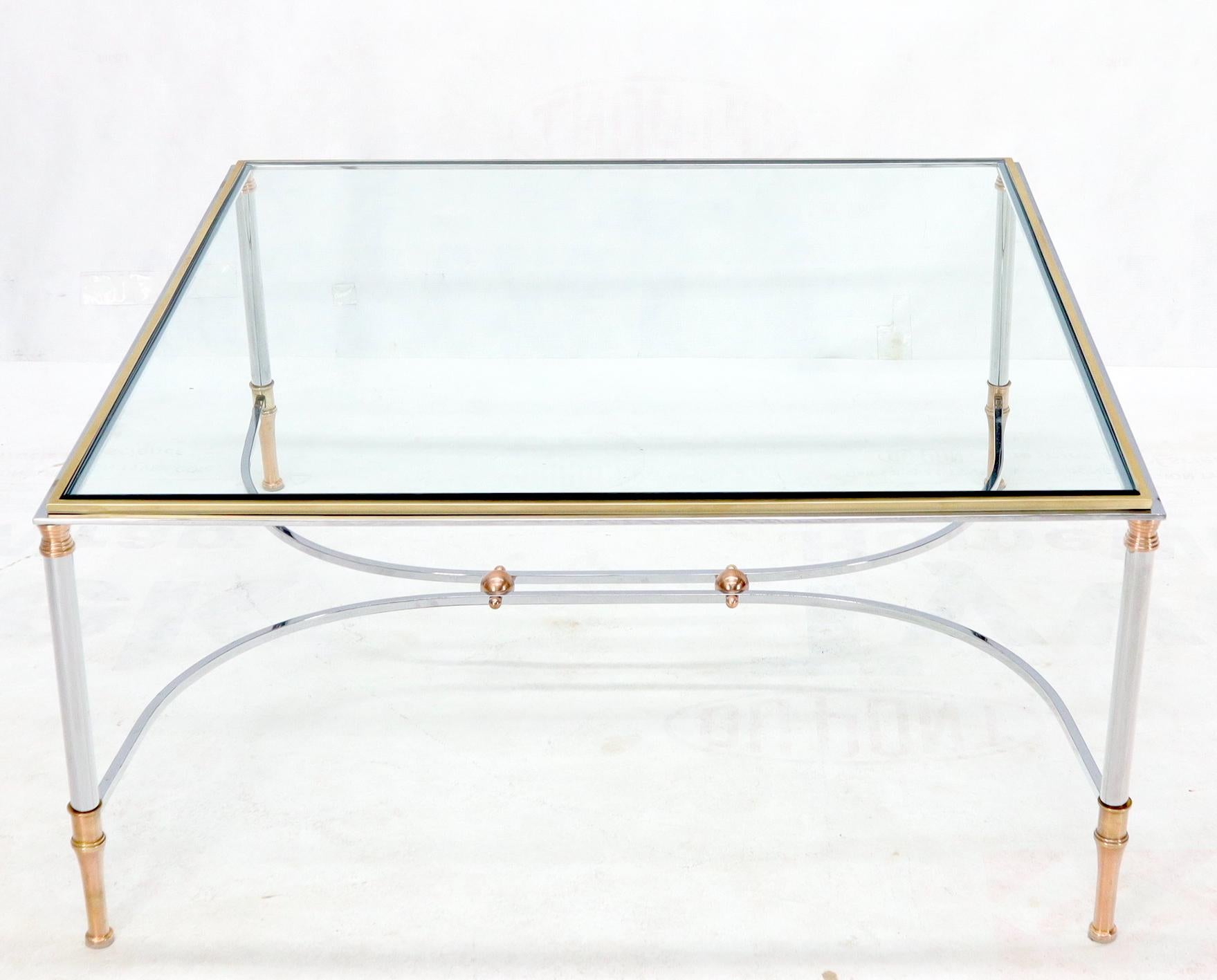 Mid-Century Modern Maison Jansen style square coffee table.