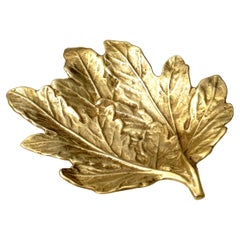 Used Brass Chrysanthemum Leaf Designed By Oskar Hansen For Virginia Metalcrafters