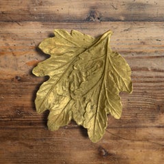 Brass Chrysanthemum Leaf Dish